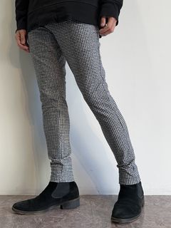 CHRIS EASY HEAT TUCK PANTS / RC30-ST-016HT / 裏起毛タックパンツ / 千鳥柄