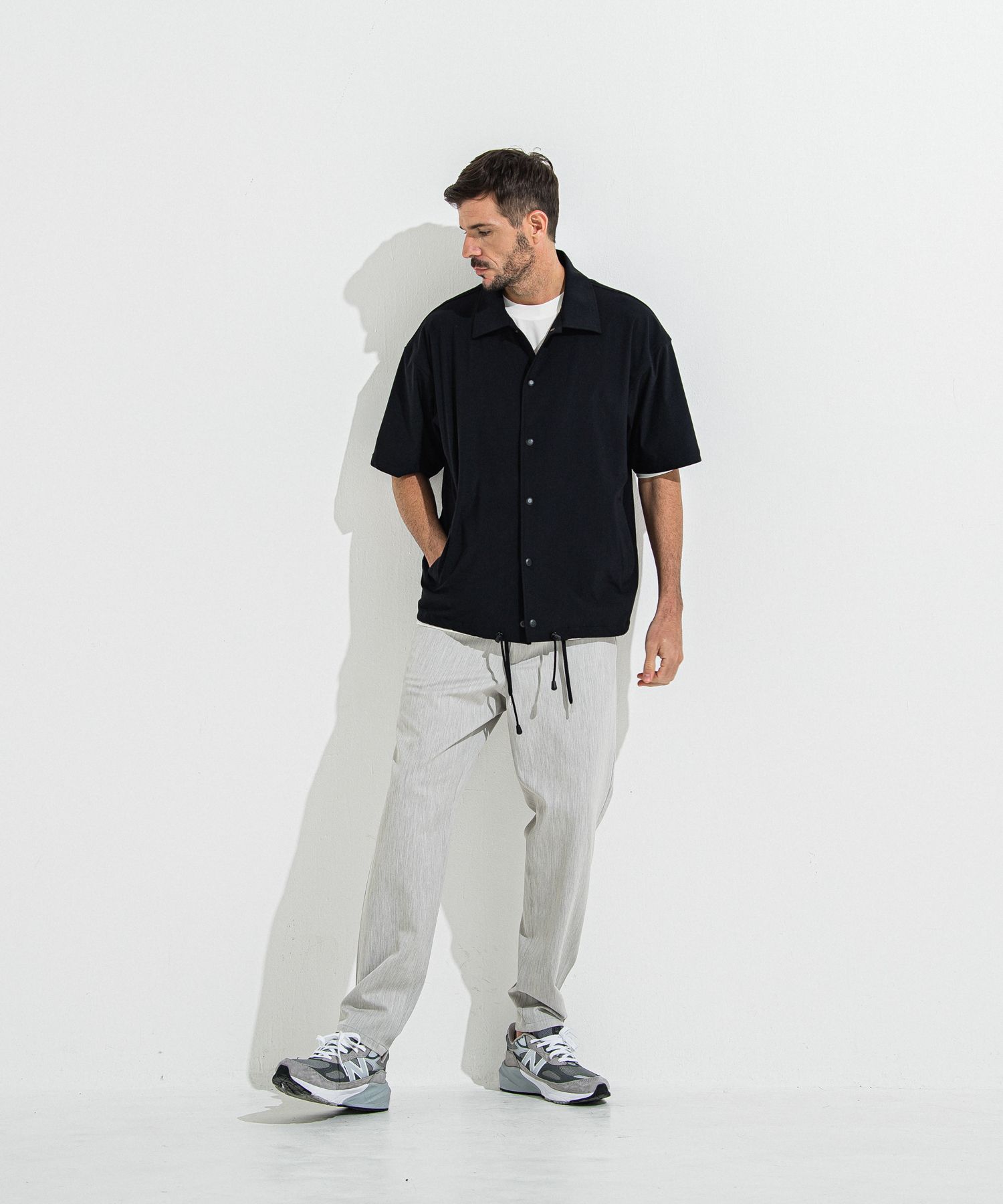 PAT WIDE EASY PANTS / RC36-ST-036BN / ワイドテーパードパンツ / グレー