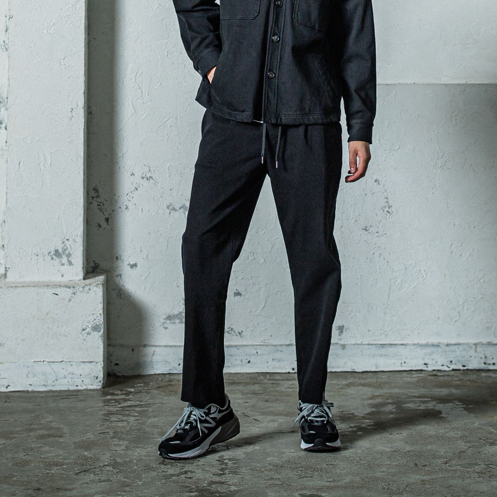EX DENIM JERSEY WIDE PT / RC35-ST-016WTD / デニムジャージワイドパンツ / ブラック
