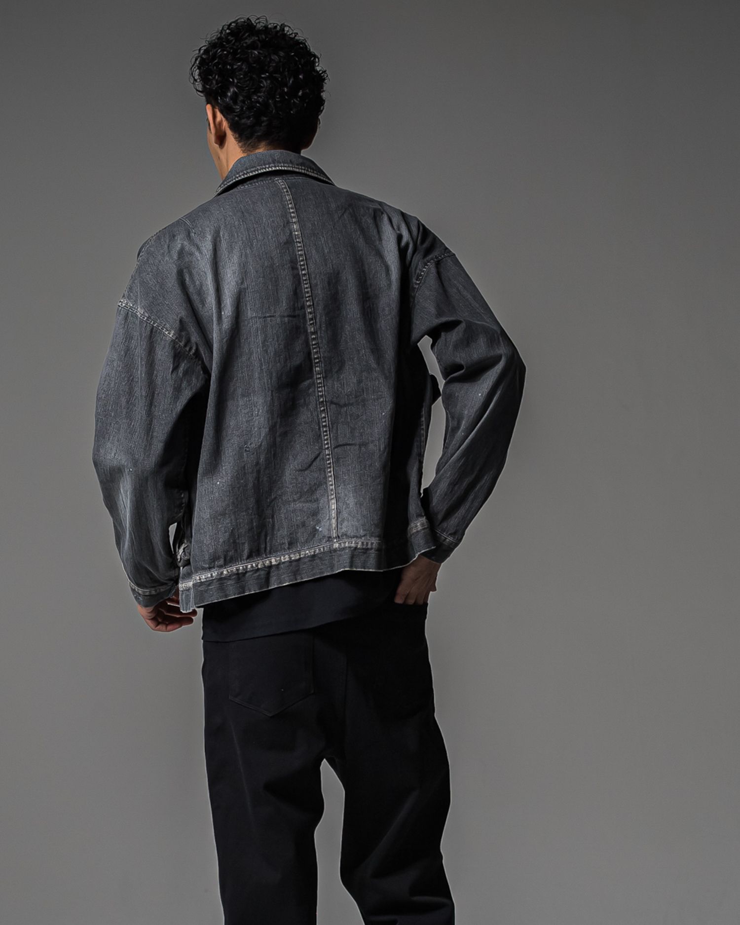LDENIM AG FLIGHT JACKET / RC37-JK-001 / デニムフライトジャケット / ブラックユーズド