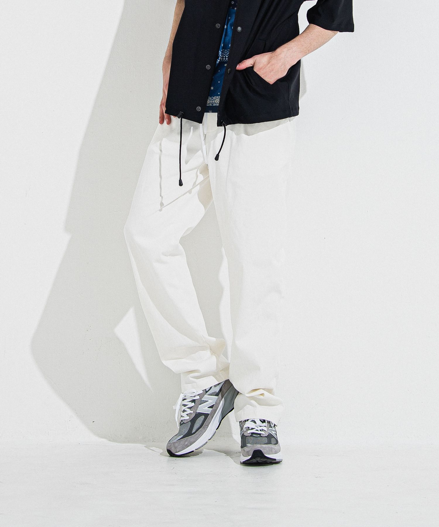 DENIM JERSEY WIDE PT / RC36-ST-016WTD / ライトオンスデニムジャージワイドパンツ / ホワイト