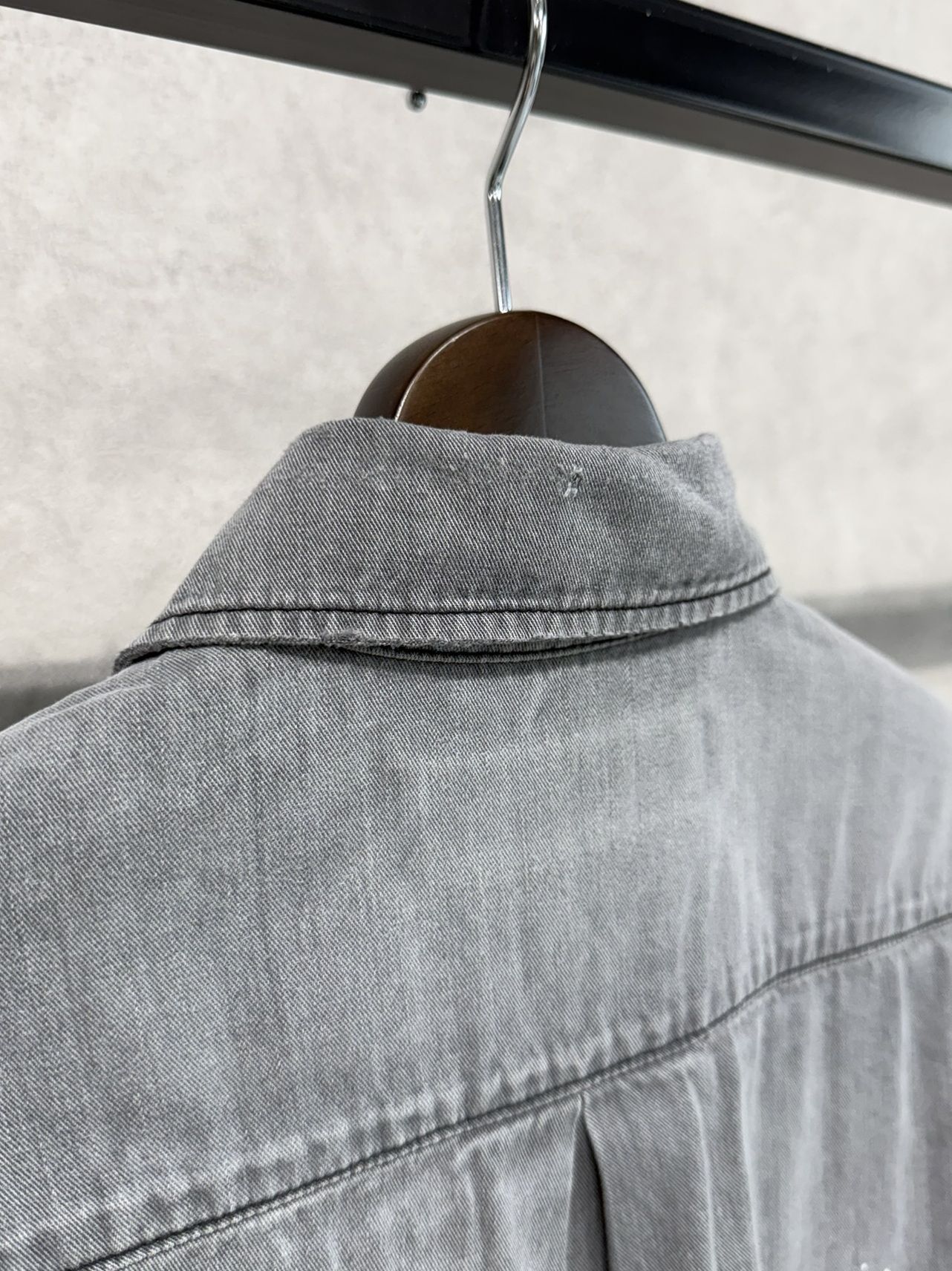 HALF DENIM SHIRTS / RC40-SH-002 / デニム半袖シャツ / ブラック