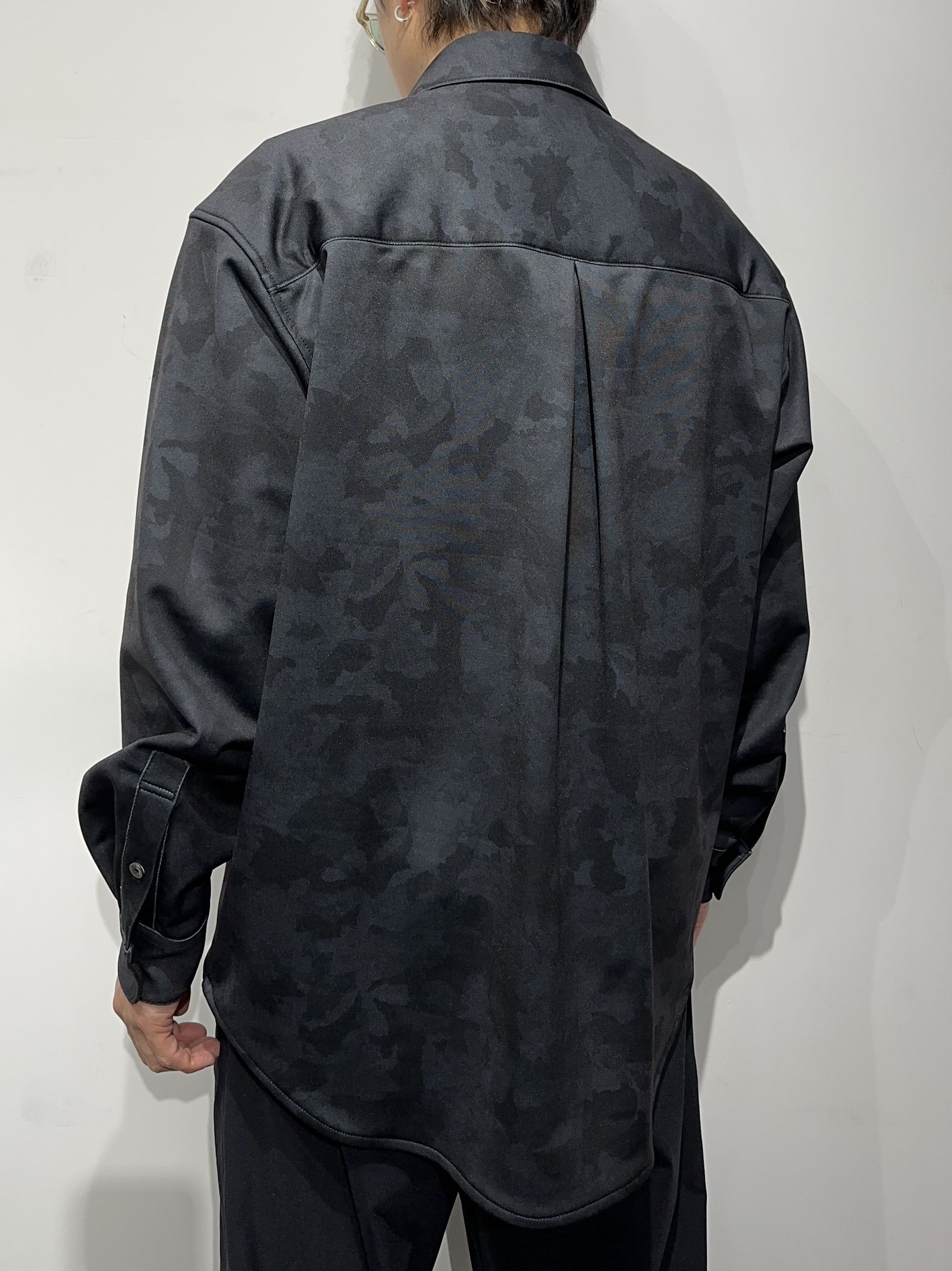 JERSEY JACK SHIRT / RC34-SH-001 / 裏起毛オーバーサイズシャツ / ブラックカモフラ