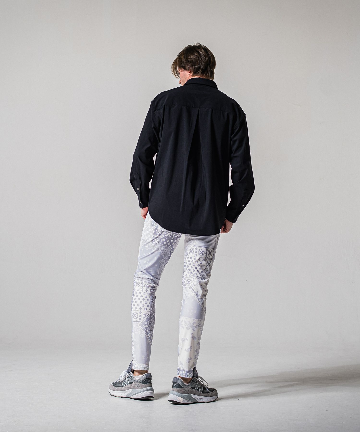 NYLON JACK SHIRTS / RC39-SH-001 / オーバーサイズナイロンシャツ / ブラック (2月上旬入荷予定)