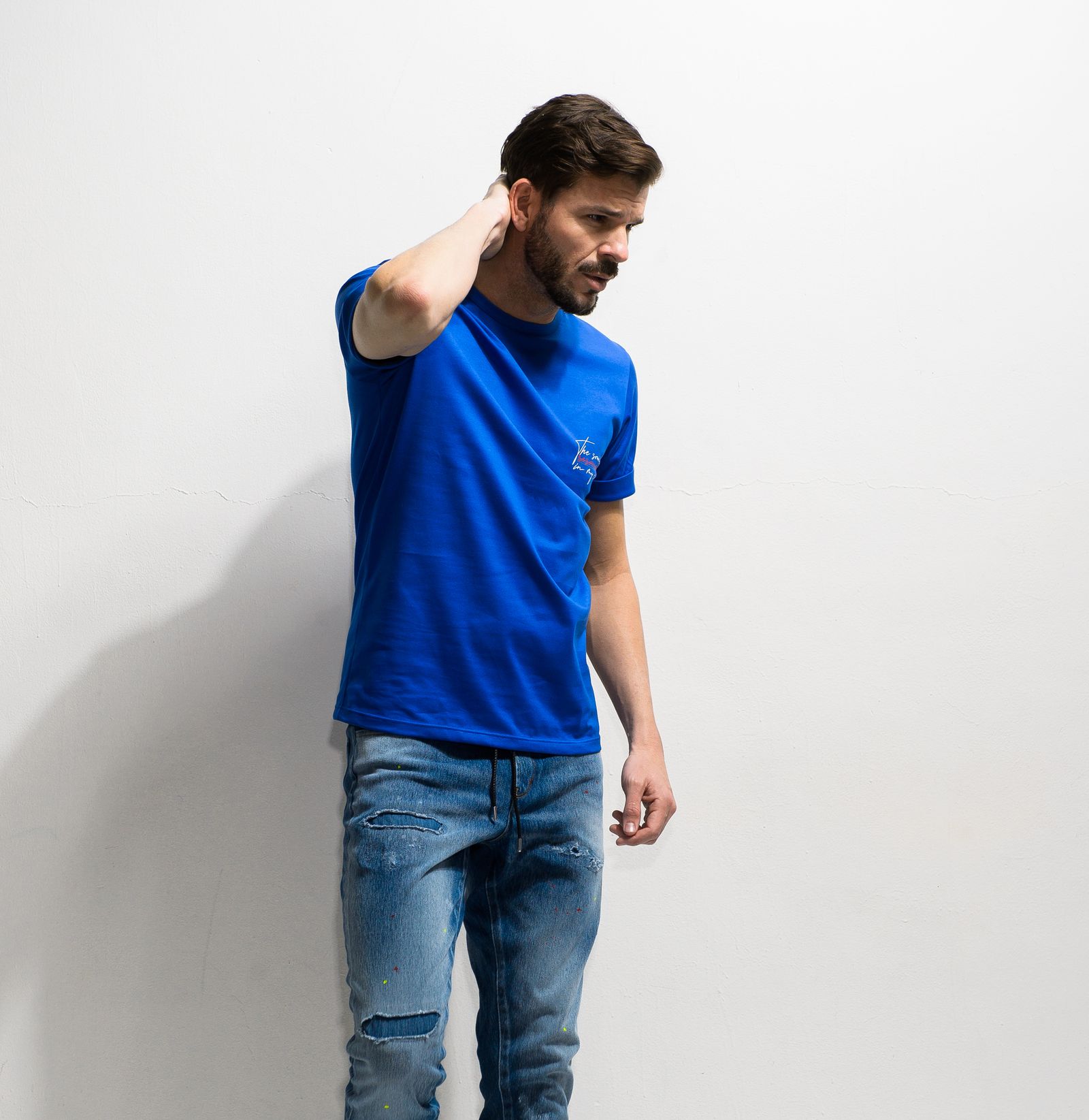 MESSAGE CHEST ROLL UP JERSEY TEE / RC20-T-003 / バックプリントTシャツ ※
