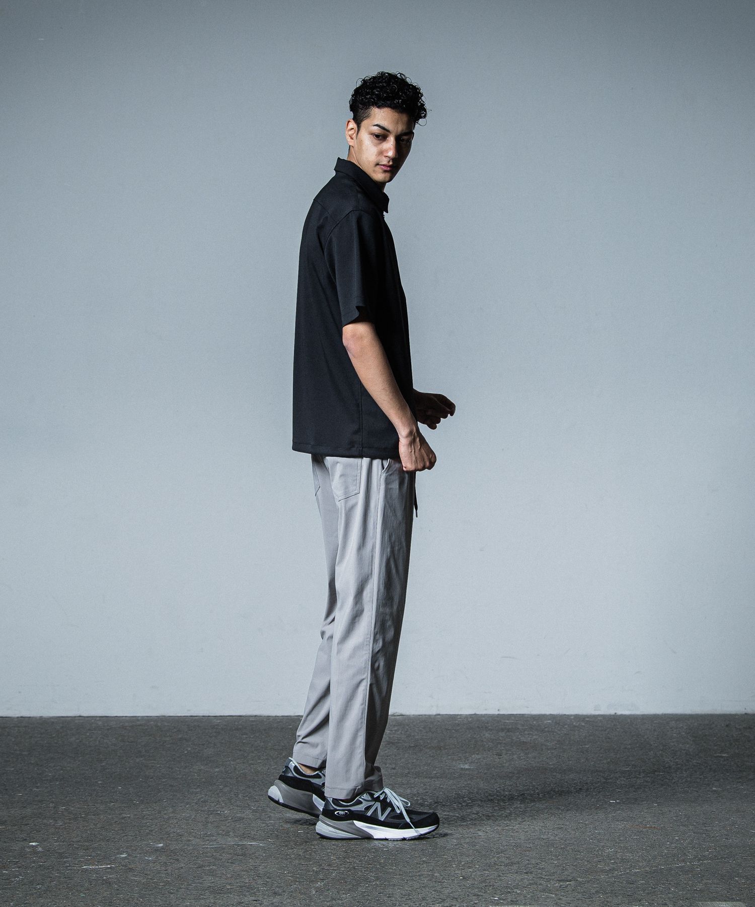 PULLOVER HALF SHIRT / RC33-SH-005 / ハーフジップシャツ / ブラック