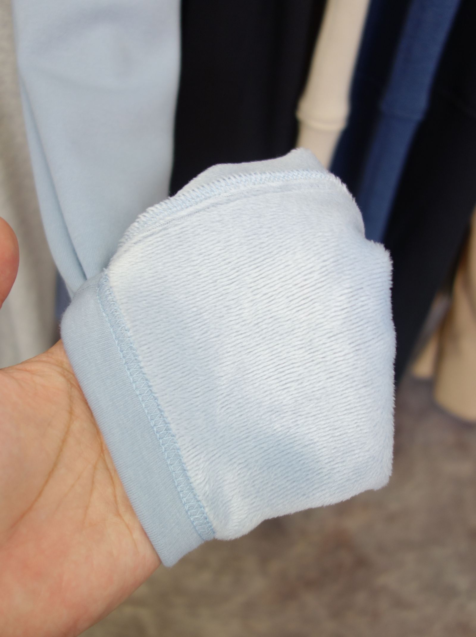 VELOURS FLEECE EDGE PT / RC26-ST-014H / 裏起毛エッジラインパンツ / サックス