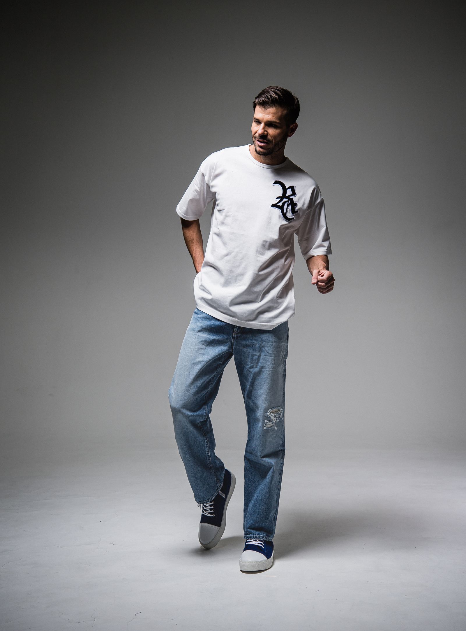 RC CHENILLE LOOSE TEE / RC25-T-004 / ビッグTシャツ / ホワイト ※