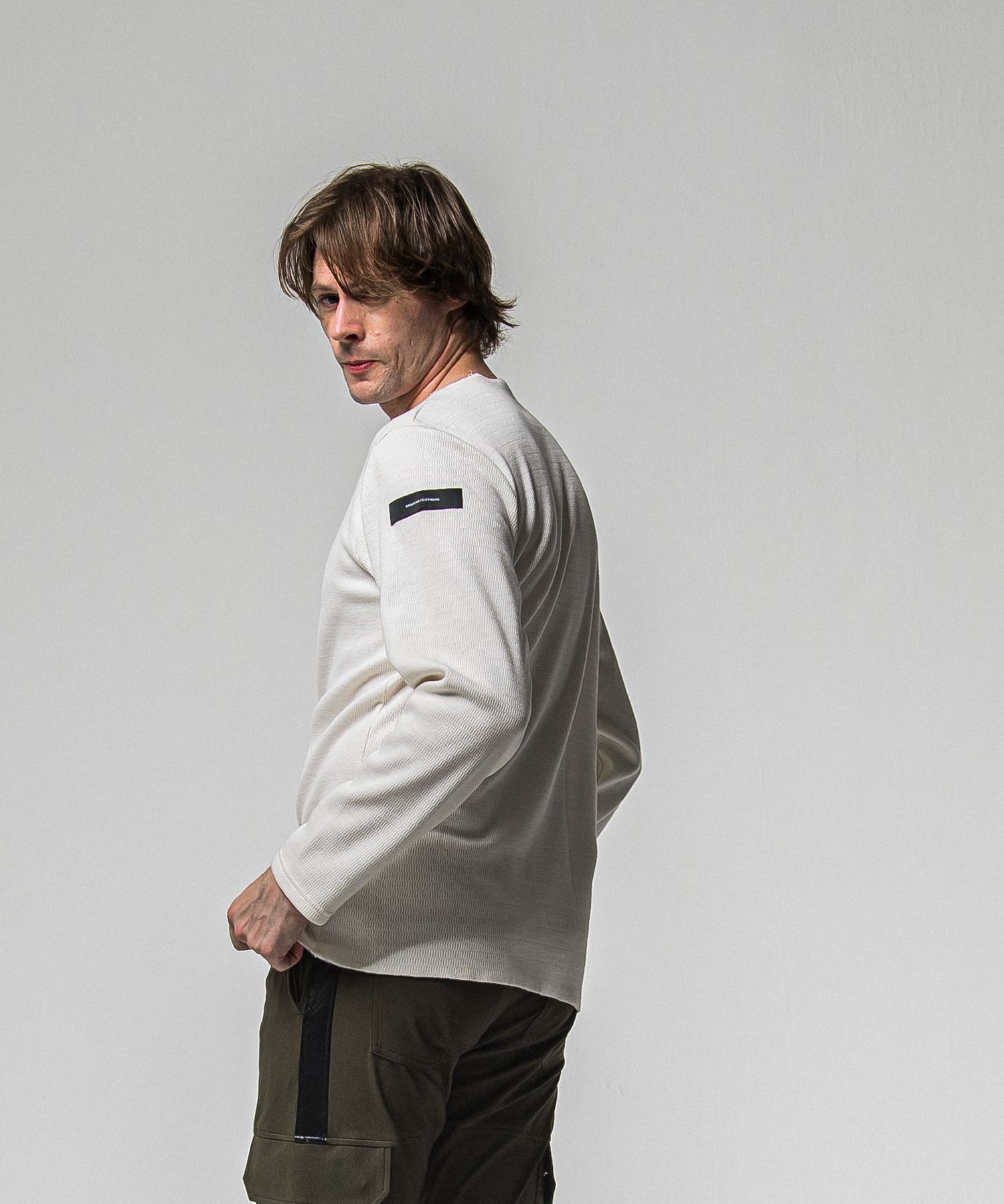 VELOURS FLEECE NEO THERMAL / RC38-C-001 / 裏起毛サーマルロングTシャツ / ホワイト (10月中旬入荷予定)