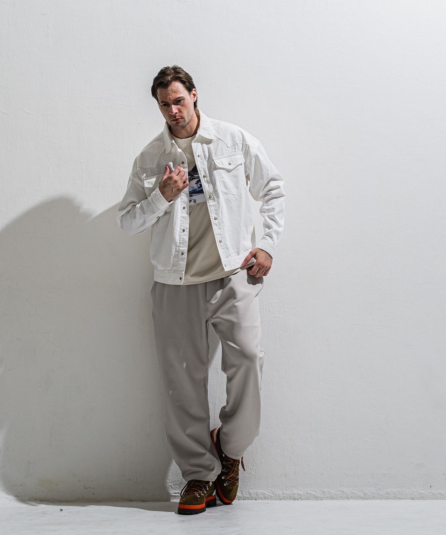 EMILIO DB WIDE PANTS / DP1-ST-003 / ダンボールジャージスーパーワイドパンツ / グレージュ (3月中旬入荷予定)