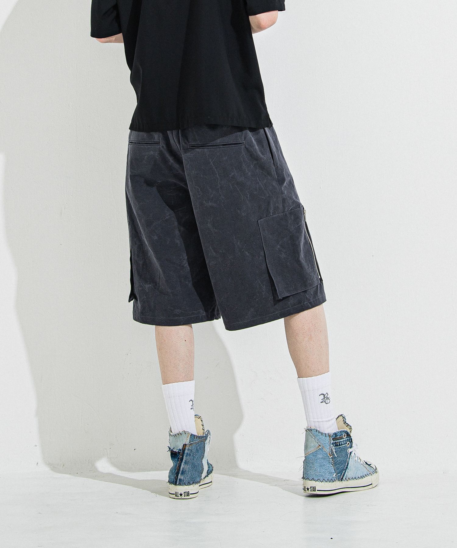 DAVID CARGO HALF PANTS / RC36-HP-007 / ミリタリーカーゴハーフパンツ / ヴィンテージブラック