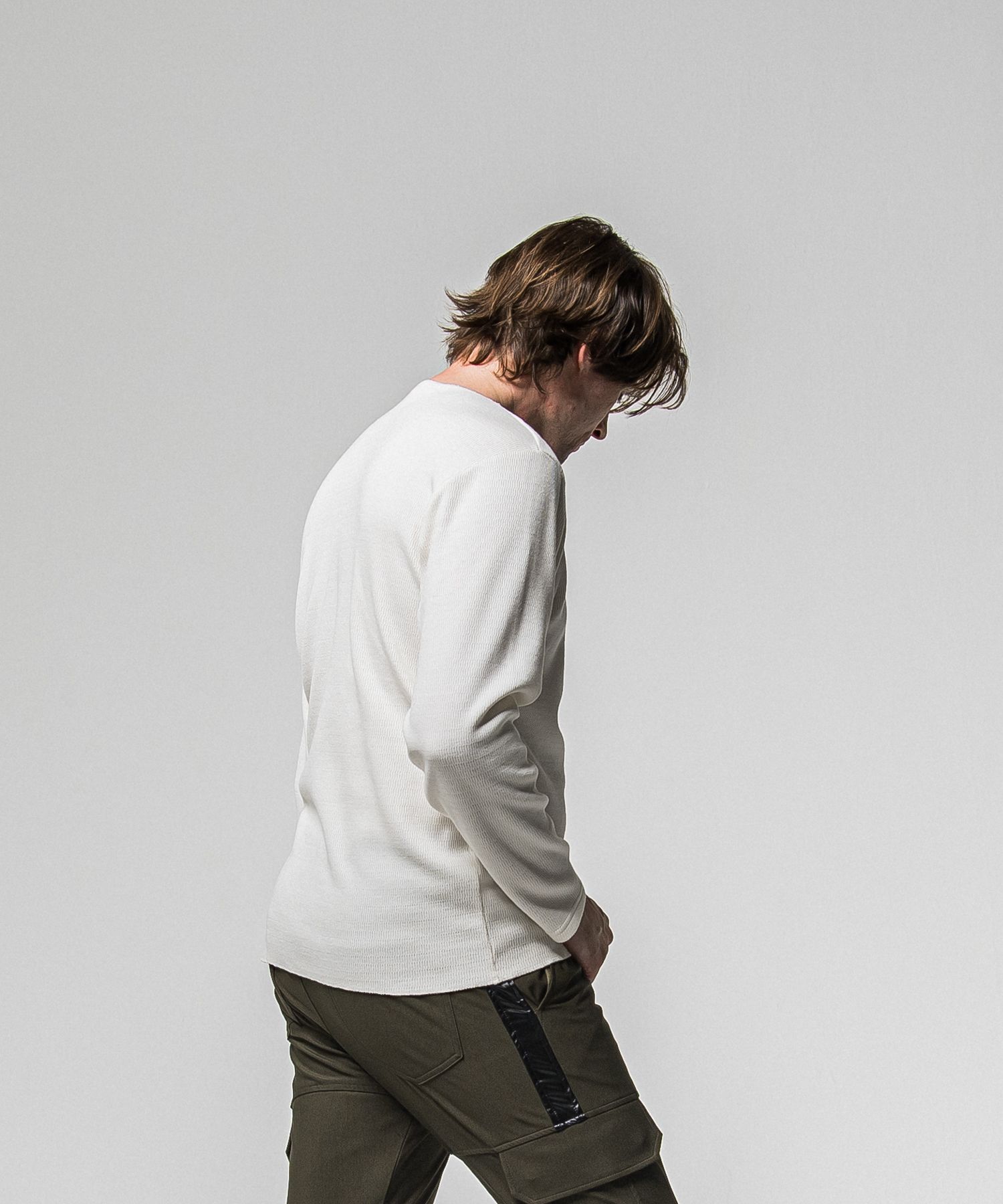 VELOURS FLEECE NEO THERMAL / RC38-C-001 / 裏起毛サーマルロングTシャツ / ホワイト (10月中旬入荷予定)