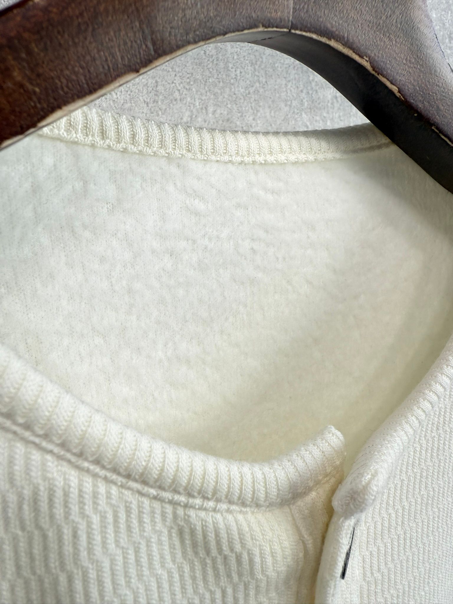 VELOURS FLEECE THERMAL HENRY / RC38-C-003 / 裏起毛サーマルヘンリーネックロングTシャツ / ホワイト