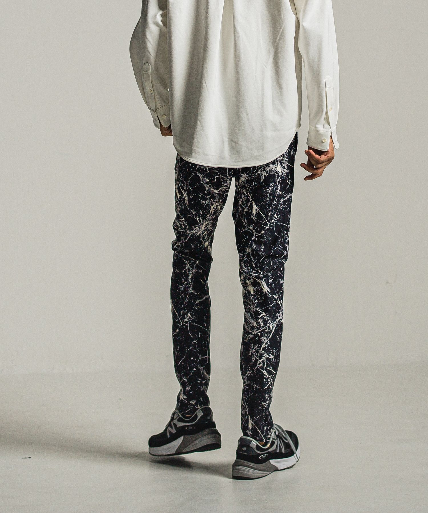 CHRIS EASY PANTS / RC34-ST-016 / ペイント柄イーシーパンツ / ブラック