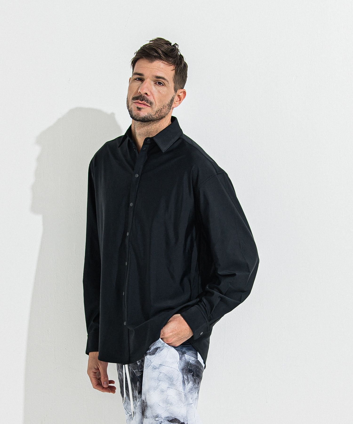 RUSH JACK SHIRTS / RC36-SH-001 / オーバーサイズラッシュガードシャツ / ブラック