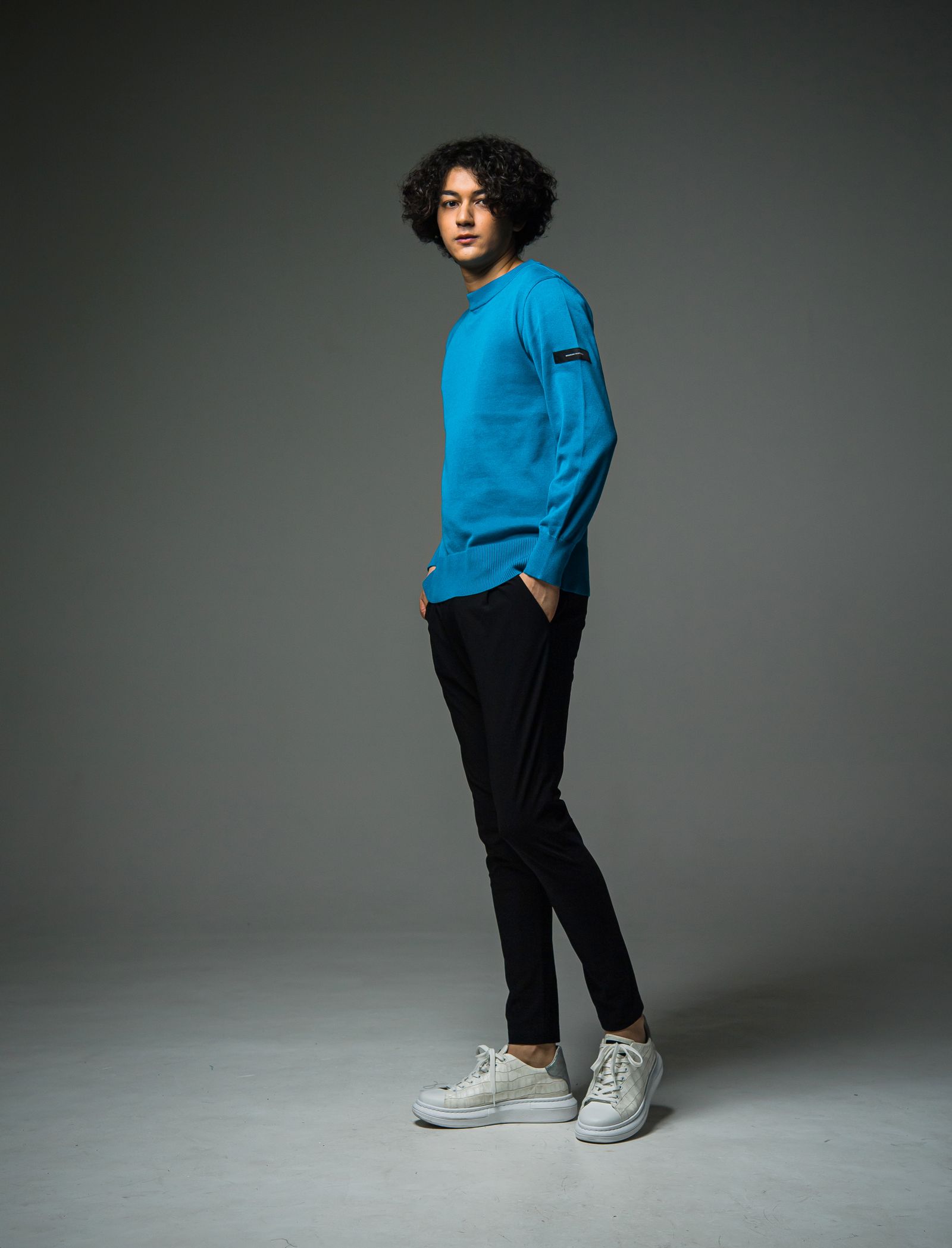 RESOUND CLOTHING - SILK KNT LONG SLEEVE / RC29-K-001 / 無地