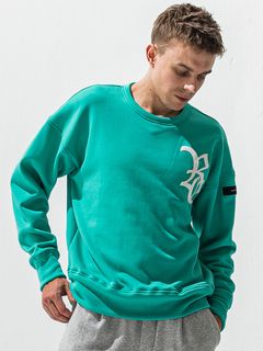 RC VELOURS FLEECE DROP TRAINER / RC42-C-005 / 裏起毛RCロゴトレーナー / ブルーグリーン (11月上旬入荷予定)