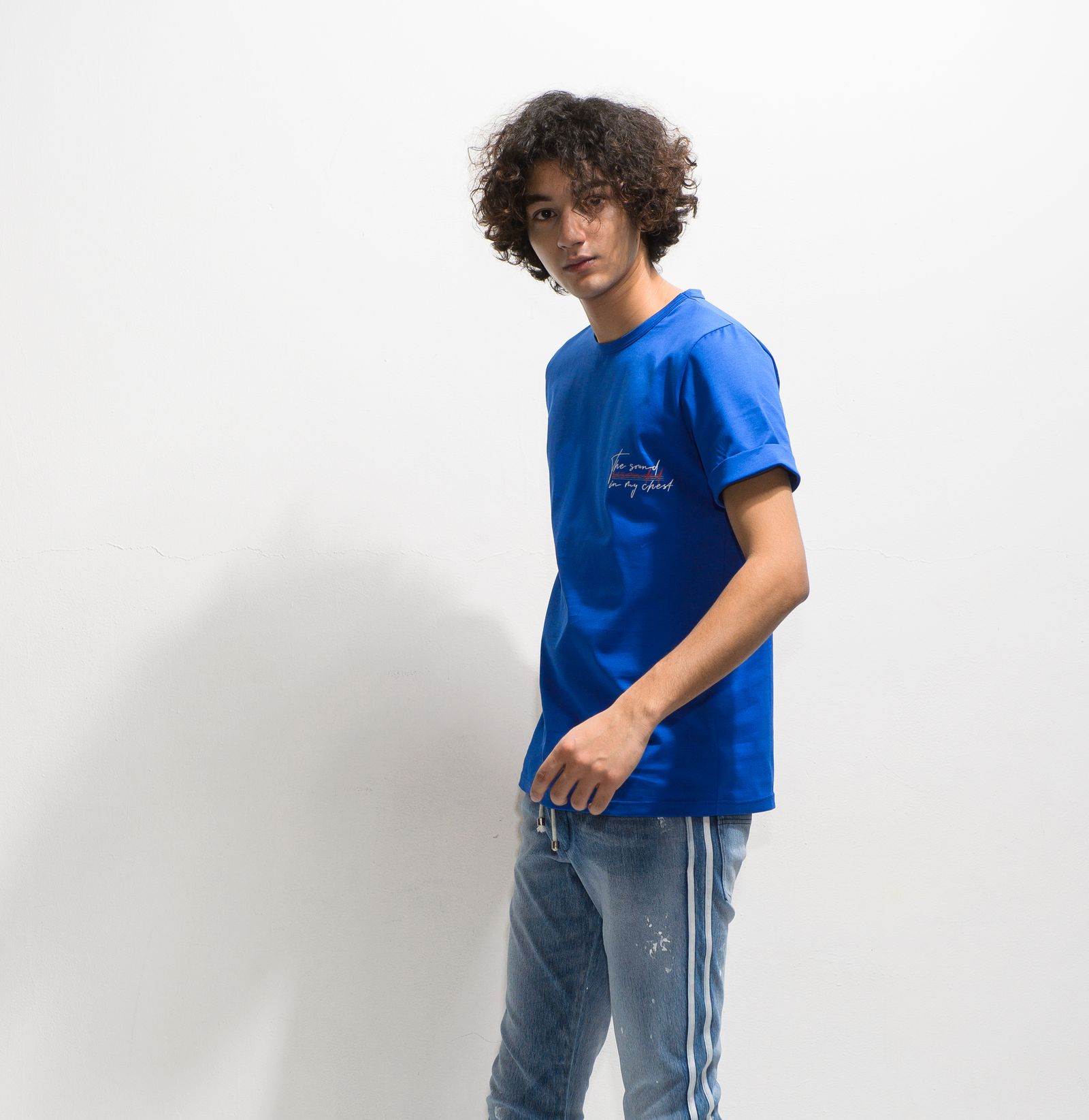 MESSAGE CHEST ROLL UP JERSEY TEE / RC20-T-003 / バックプリントTシャツ ※