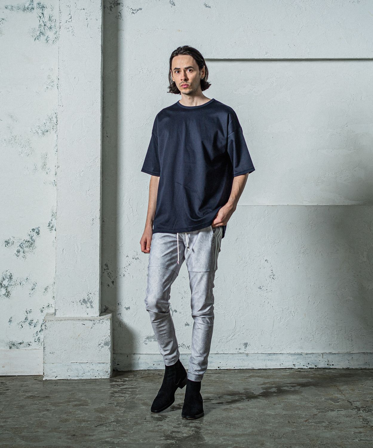 FINEST BASIC LOOSE T / RC35-T-007 / 最高品質コットンビッグTシャツ / ネイビー