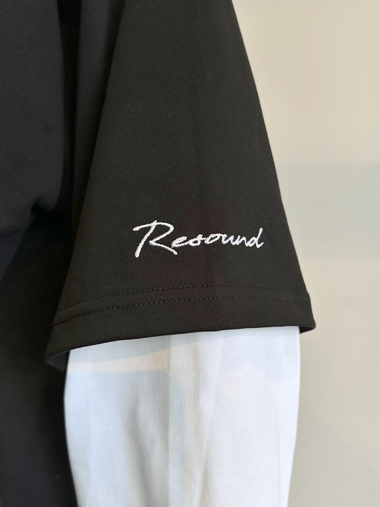 FAKE LAYERED LONG SLEEVE / RC37-T-004 / レイヤードロングスリーブTシャツ / ブラック×ホワイト