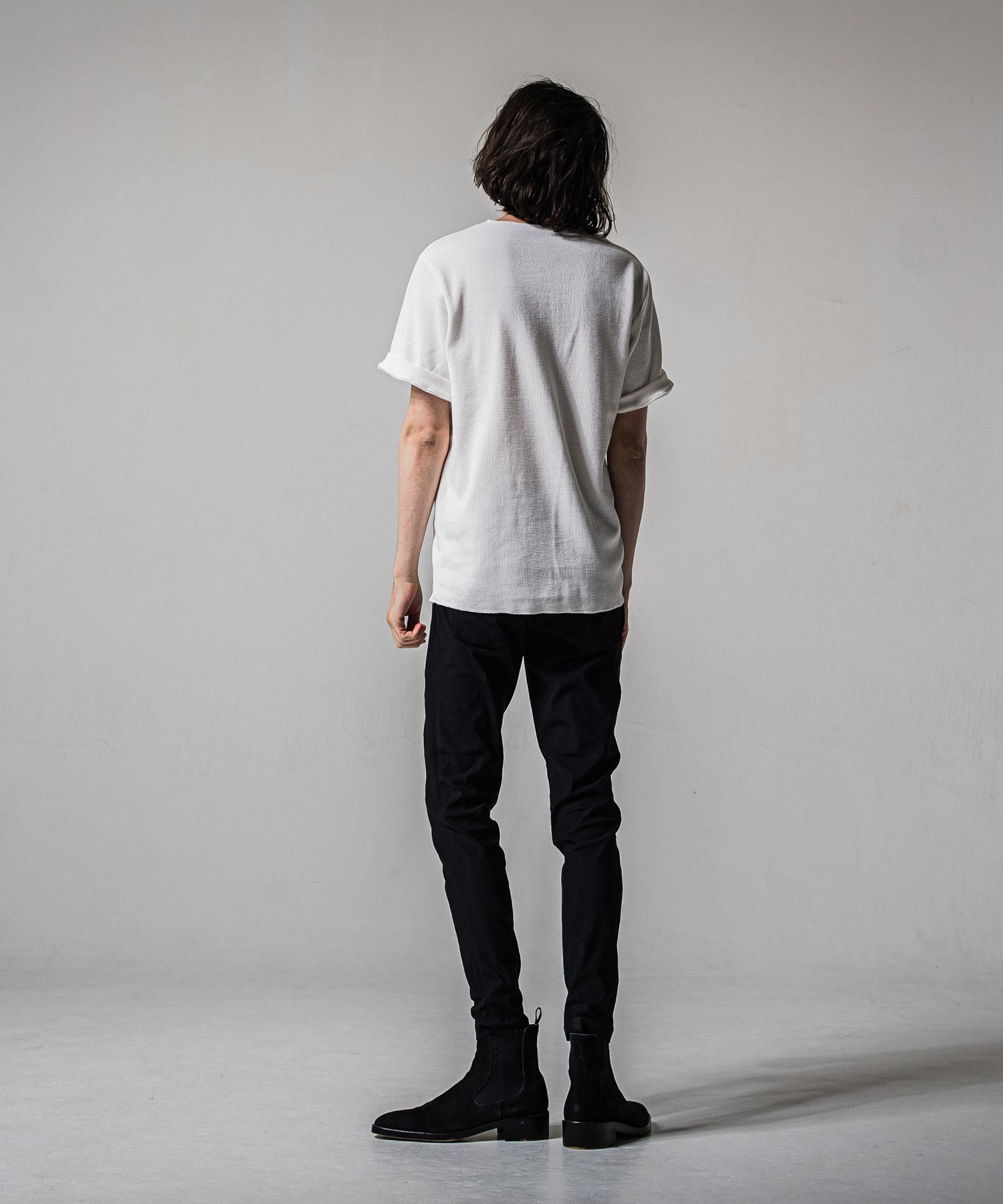 CUT OFF THERMAL TEE / RC39-T-003 / サーマルロールアップTシャツ / ホワイト (3月中旬入荷予定)