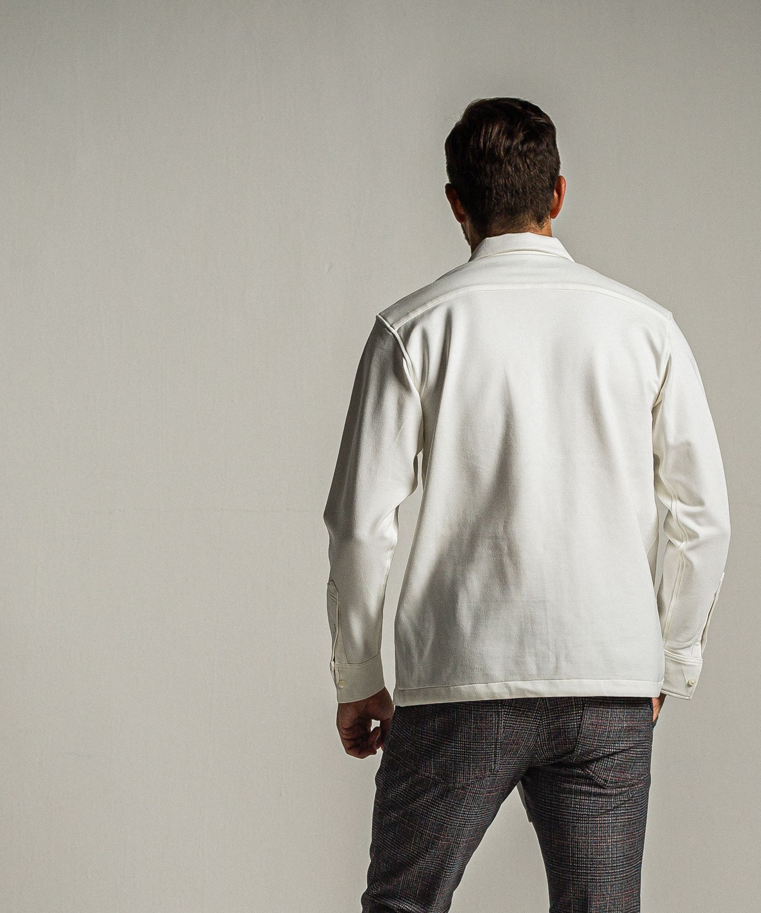 PULLOVER JERSEY SHIRT / RC34-SH-002 / 裏起毛ハーフジップシャツ / ホワイト