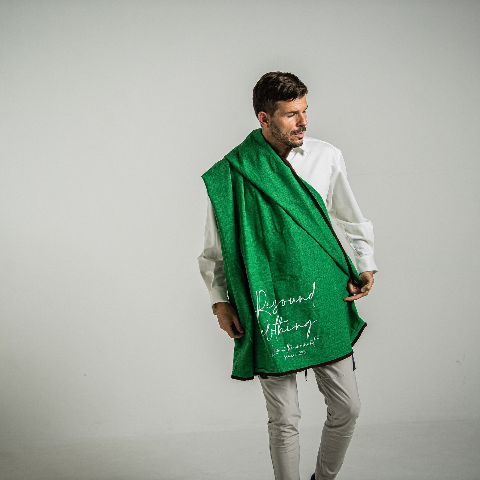 「Lagu×RESOUND」 BLANKET & ECOBAG / RL-BLBAG-1 / ブランケット&ショルダーエコバッグ / グリーン