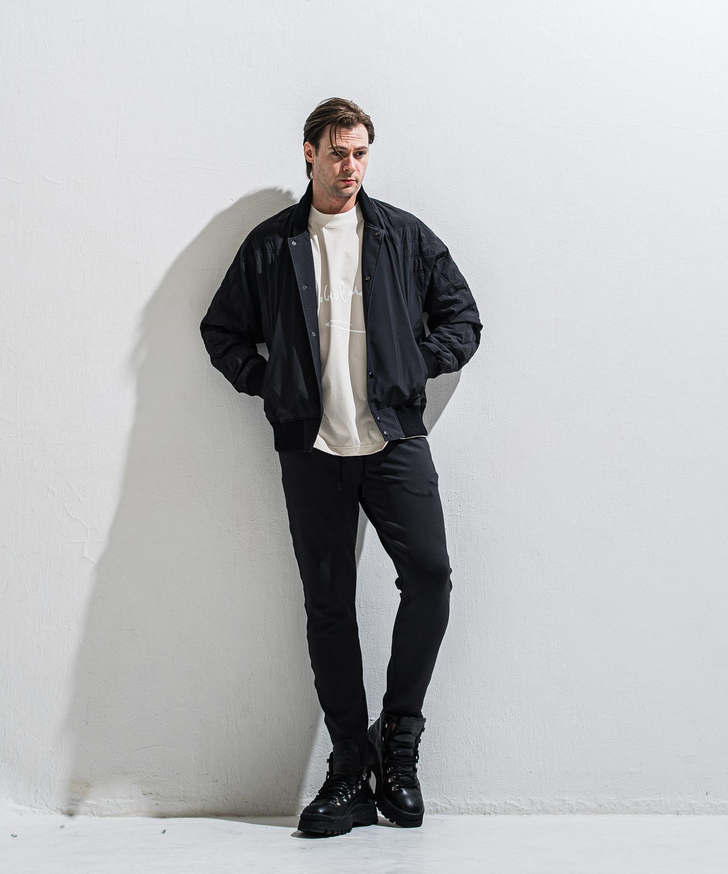 GAVIRIA DB EASY PANTS / DP1-ST-002 / ダンボールジャージイージーパンツ / ブラック (3月中旬入荷予定)