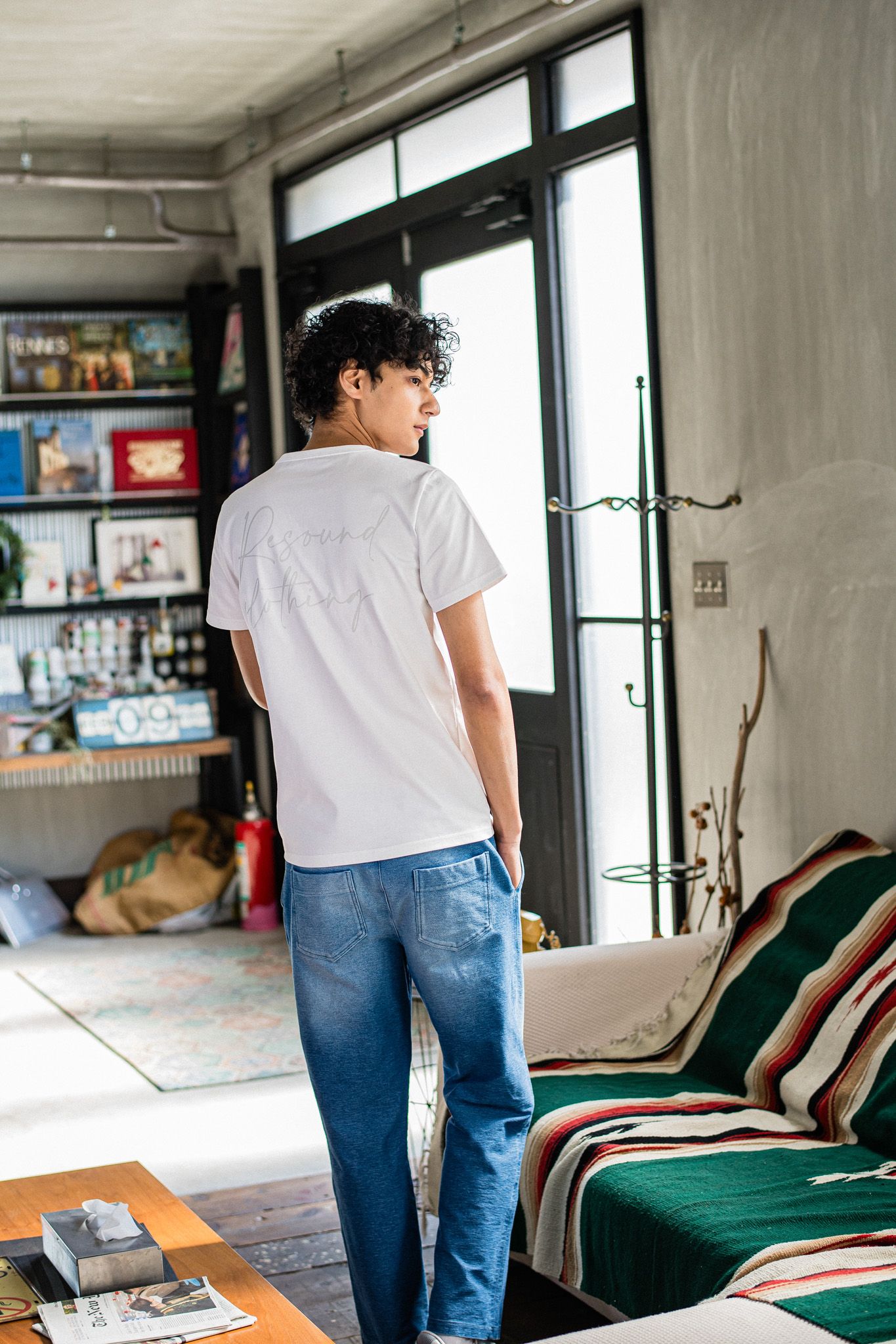 EX DENIM JERSEY WIDE PT / RC32-ST-016WTD / デニムジャージーワイドパンツ / ライトインディゴ