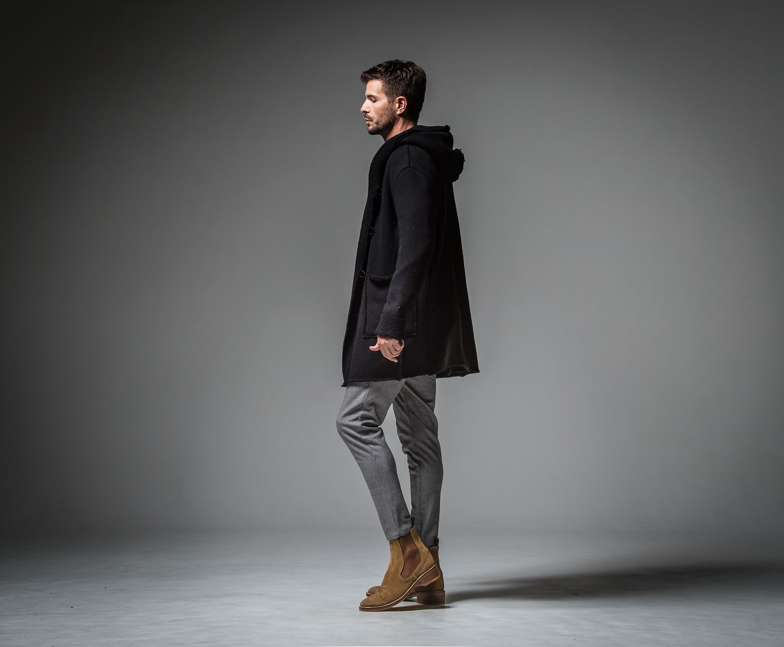 BOA HOODIE COAT / RC30-C-007 / ボアフーディーコート / ブラック