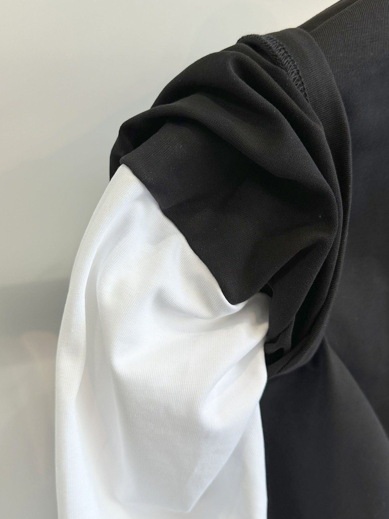 FAKE LAYERED LONG SLEEVE / RC37-T-004 / レイヤードロングスリーブTシャツ / ブラック×ホワイト