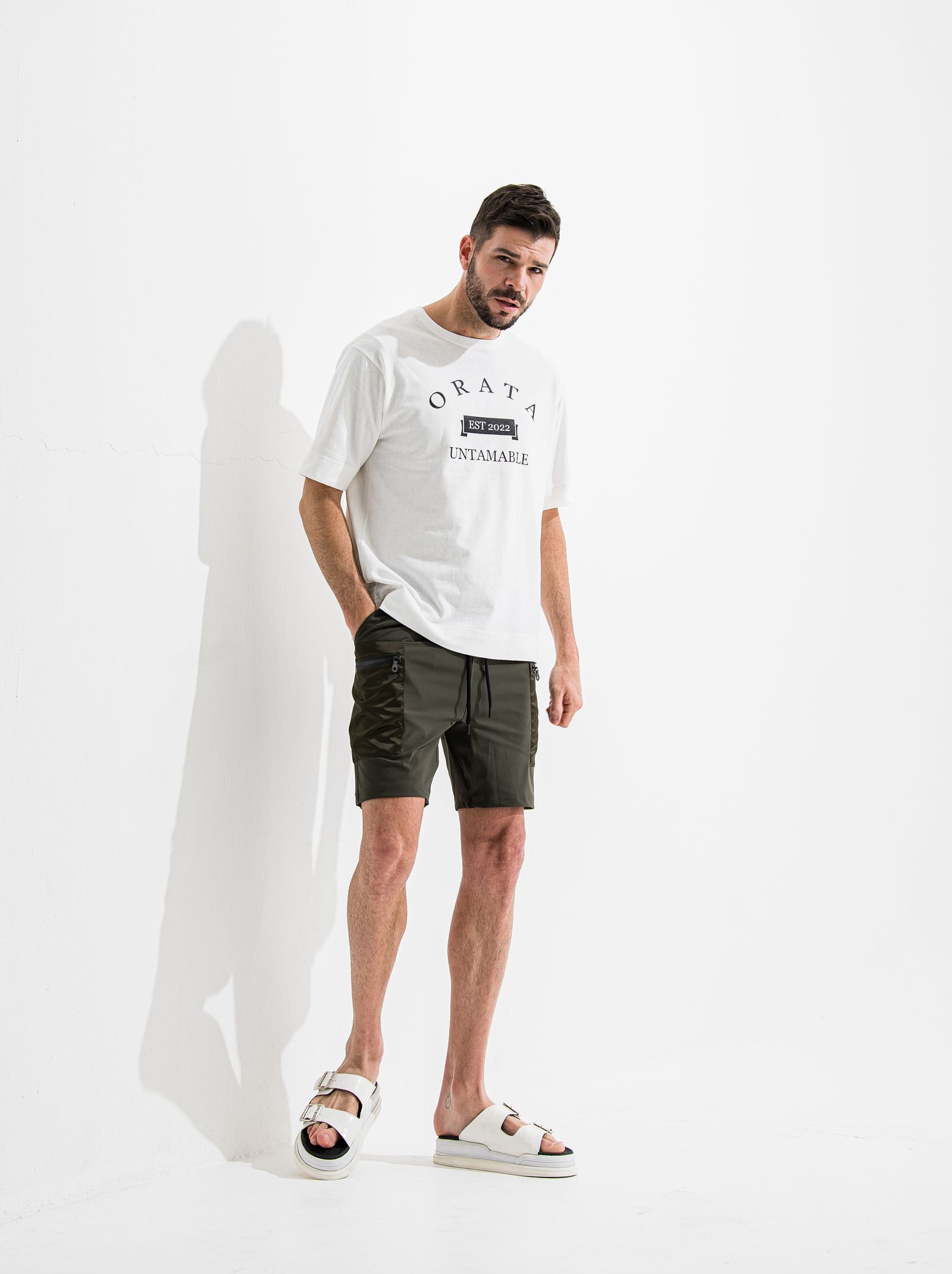 NYLON GR SHORTS / OR2-HP-001 / ナイロンギアカーゴハーフパンツ / カーキ