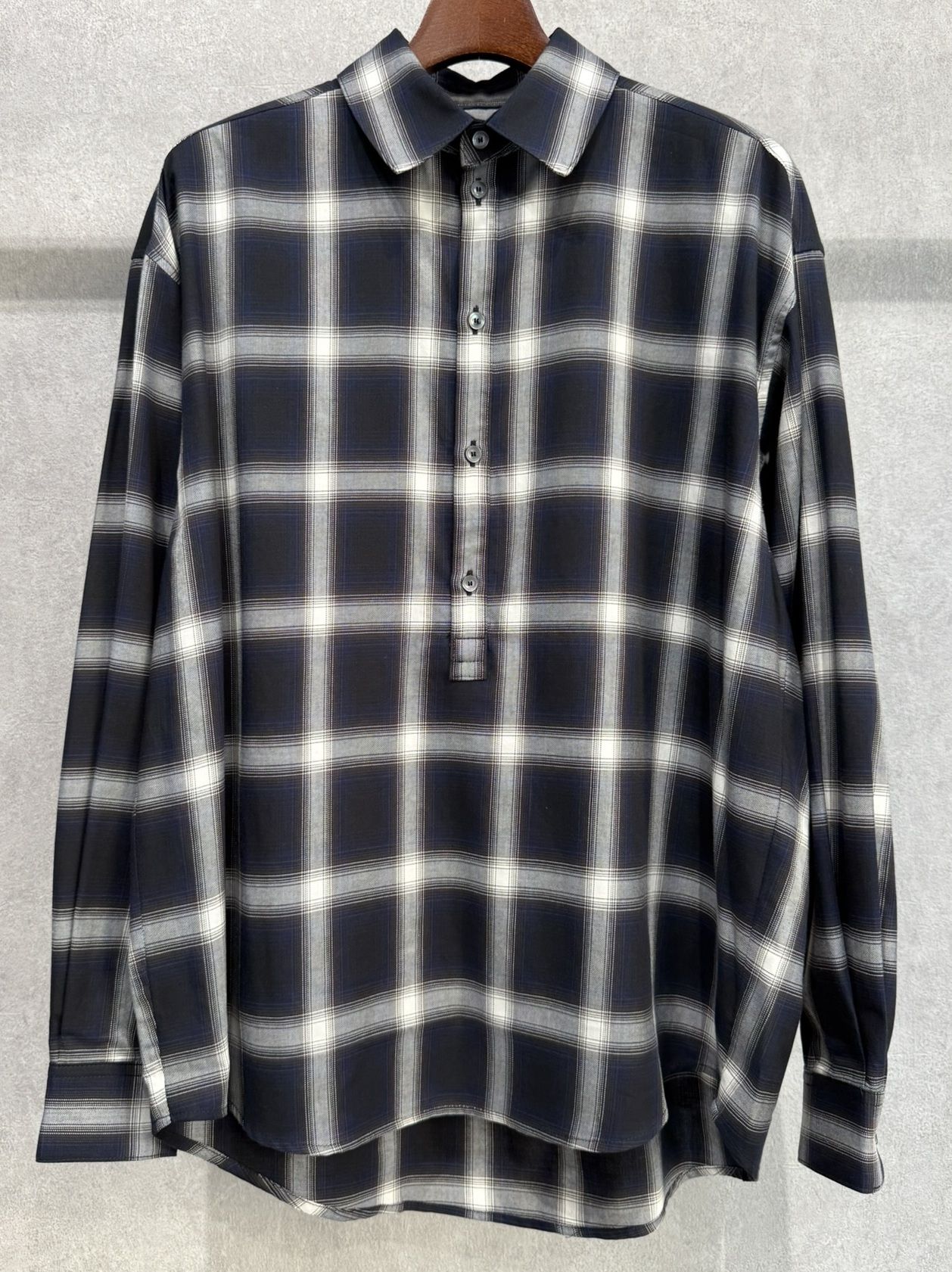 PULL JACK SHIRT / RC39-SH-003 / プルオーバーチェックシャツ / ネイビー