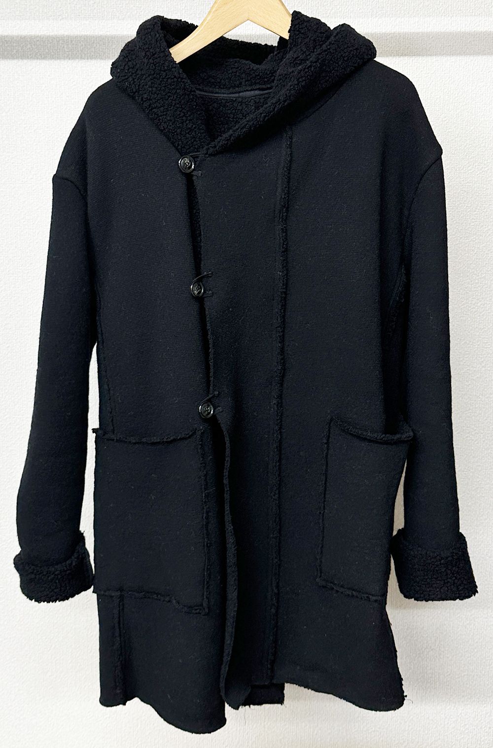 BOA HOODIE COAT / RC30-C-007 / ボアフーディーコート / ブラック