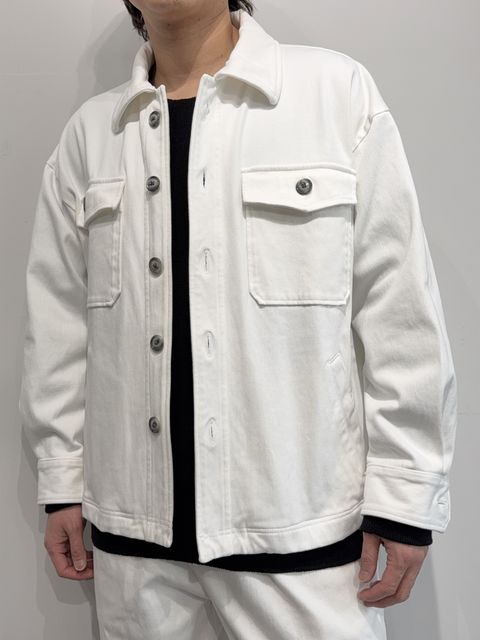 DENIM JERSEY OVER CPO / RC35-JK-002 / デニムジャージCPOジャケット / ホワイト