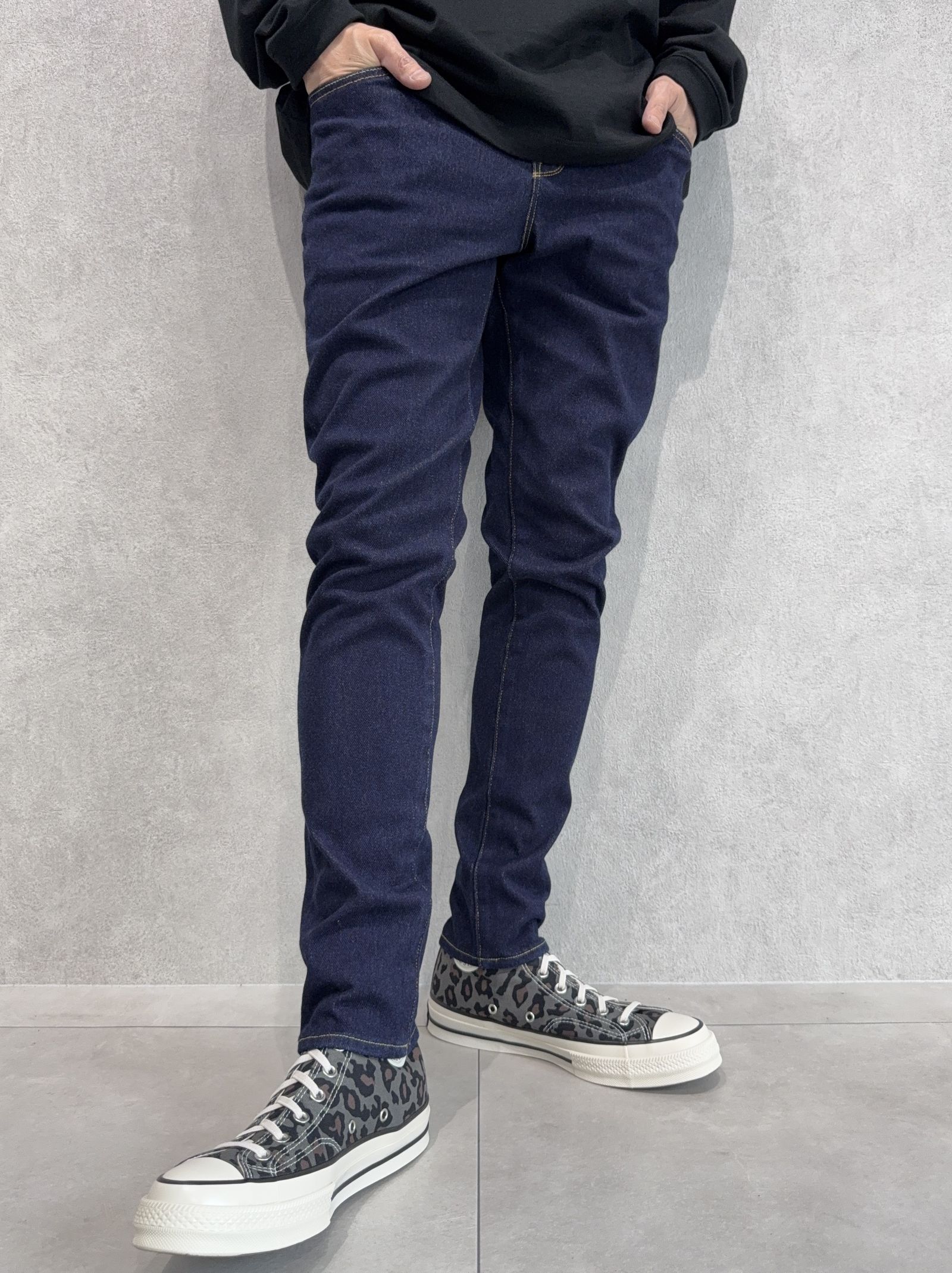 MICK DENIM JERSEY / BASIC-ST-020 / デニムジャージテーパードパンツ / インディゴワンウォッシュ