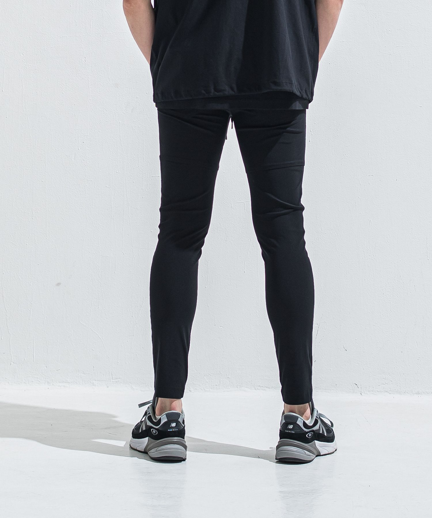 TYLER NYLON PANTS / RC40-ST-026 / レザーラインナイロンパンツ / ブラック (5月中旬入荷予定)