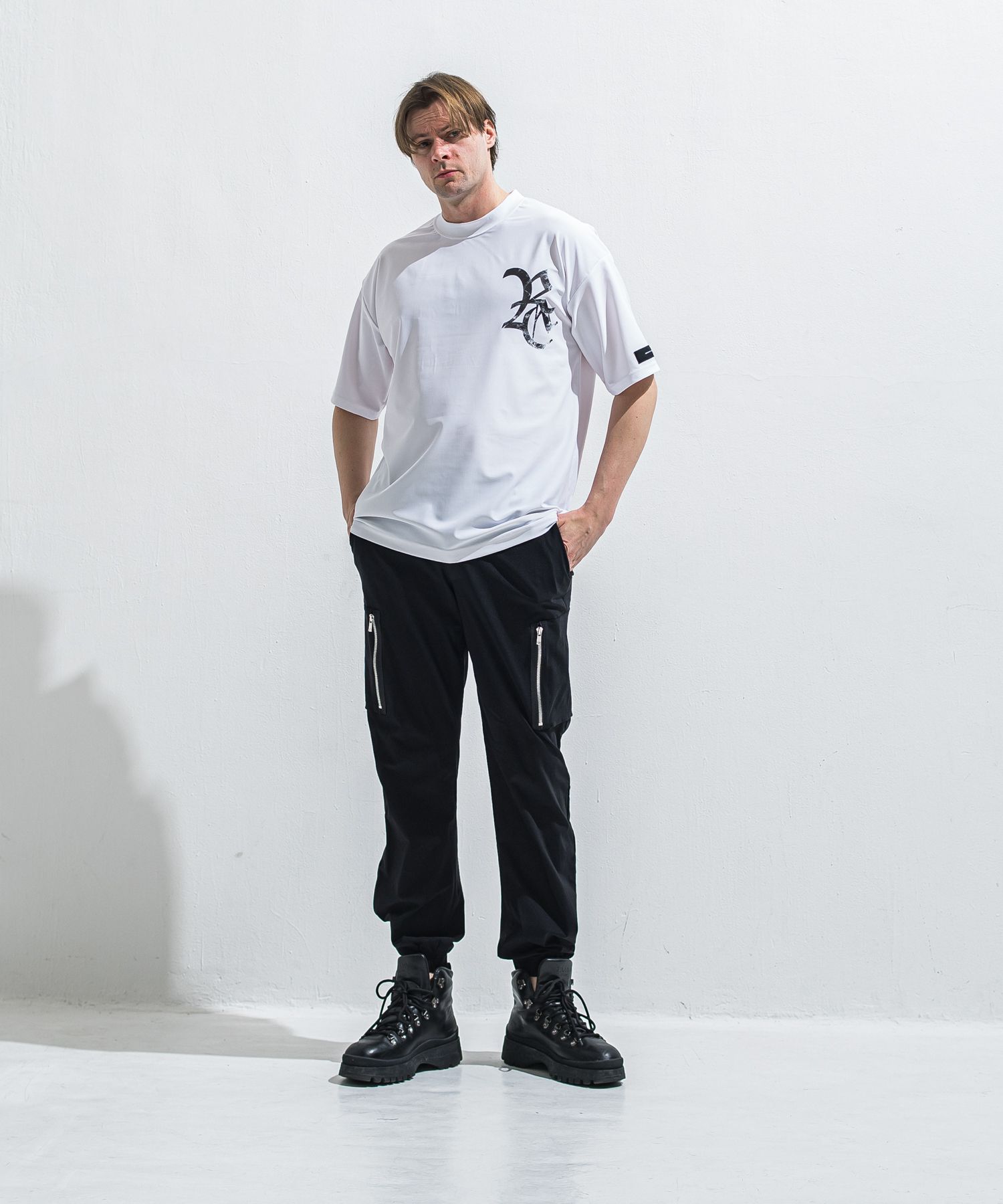 RC RUSH OVER T / RC40-T-009 / RCロゴラッシュガードビッグTシャツ / ホワイト×ブラック (6月上旬入荷予定)