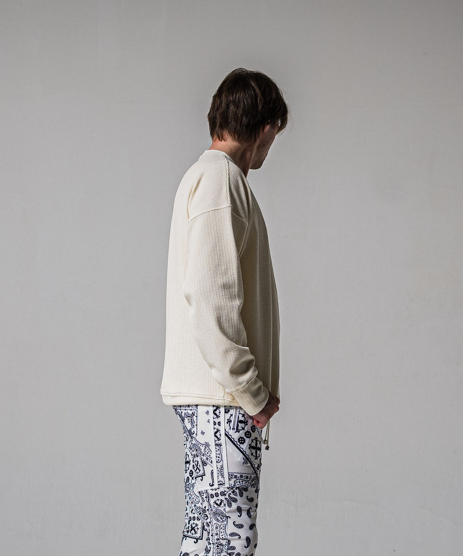 BLISTER TRAINER / RC39-C-004 / ブリスターニットトレーナー / オフホワイト (1月中旬入荷予定)