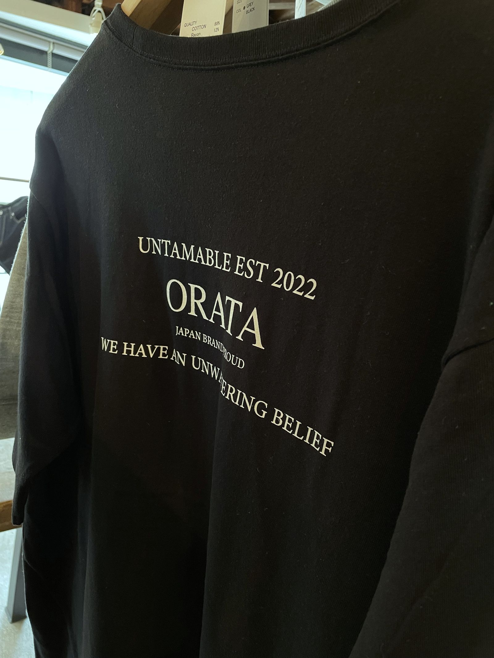 VINTAGE CREW T / OR1-T-003 / プリントTシャツ / ブラック