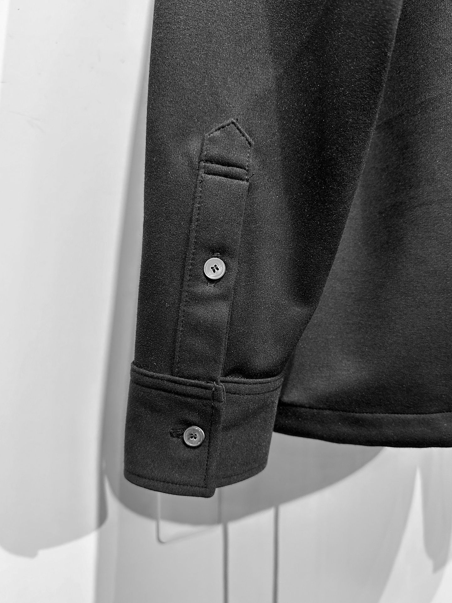 PULLOVER JERSEY SHIRT / RC34-SH-002 / 裏起毛ハーフジップシャツ / ブラック
