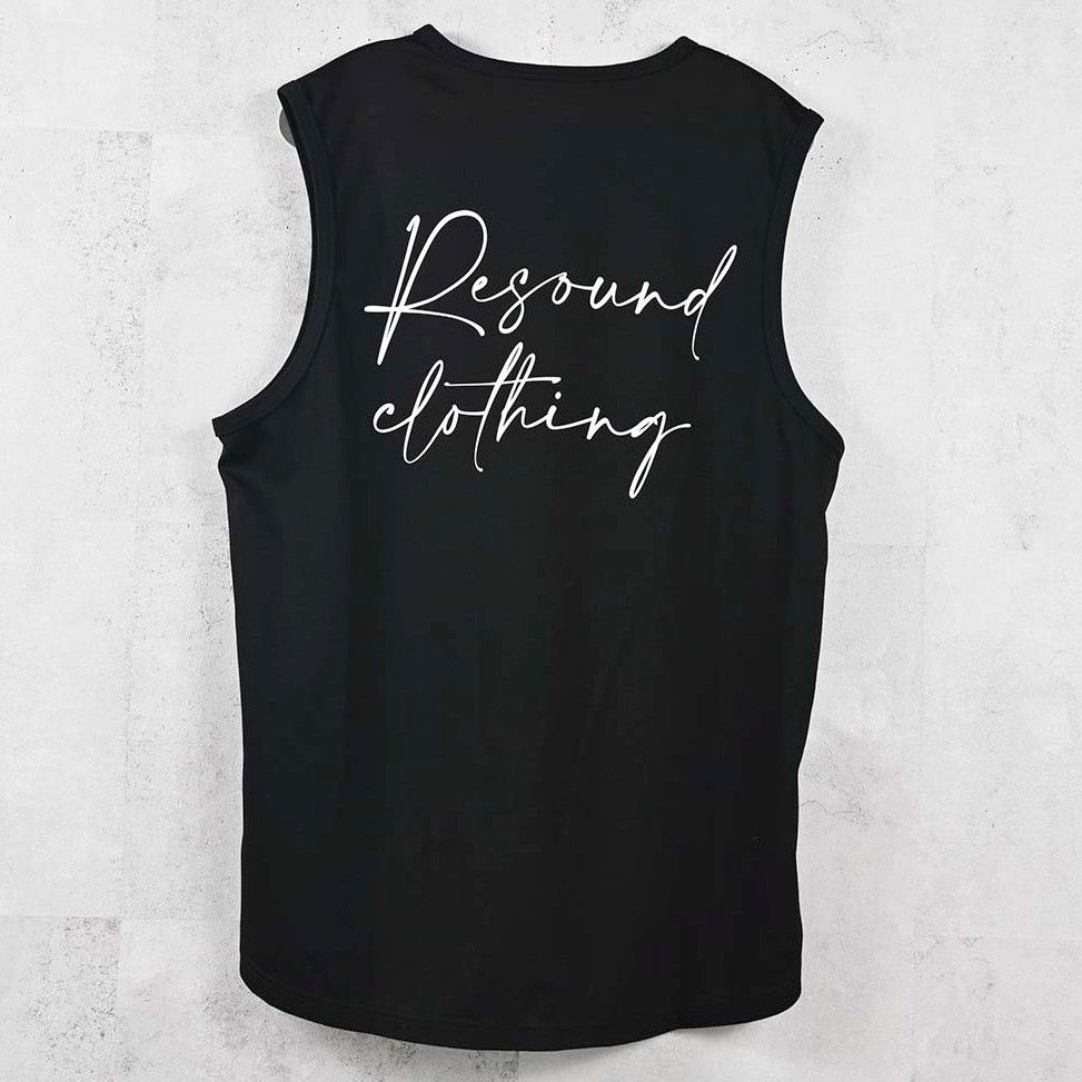 OVER NO SLEEVE / RC40-T-010 / バックロゴメッシュノースリーブ / ブラック (6月上旬入荷予定)