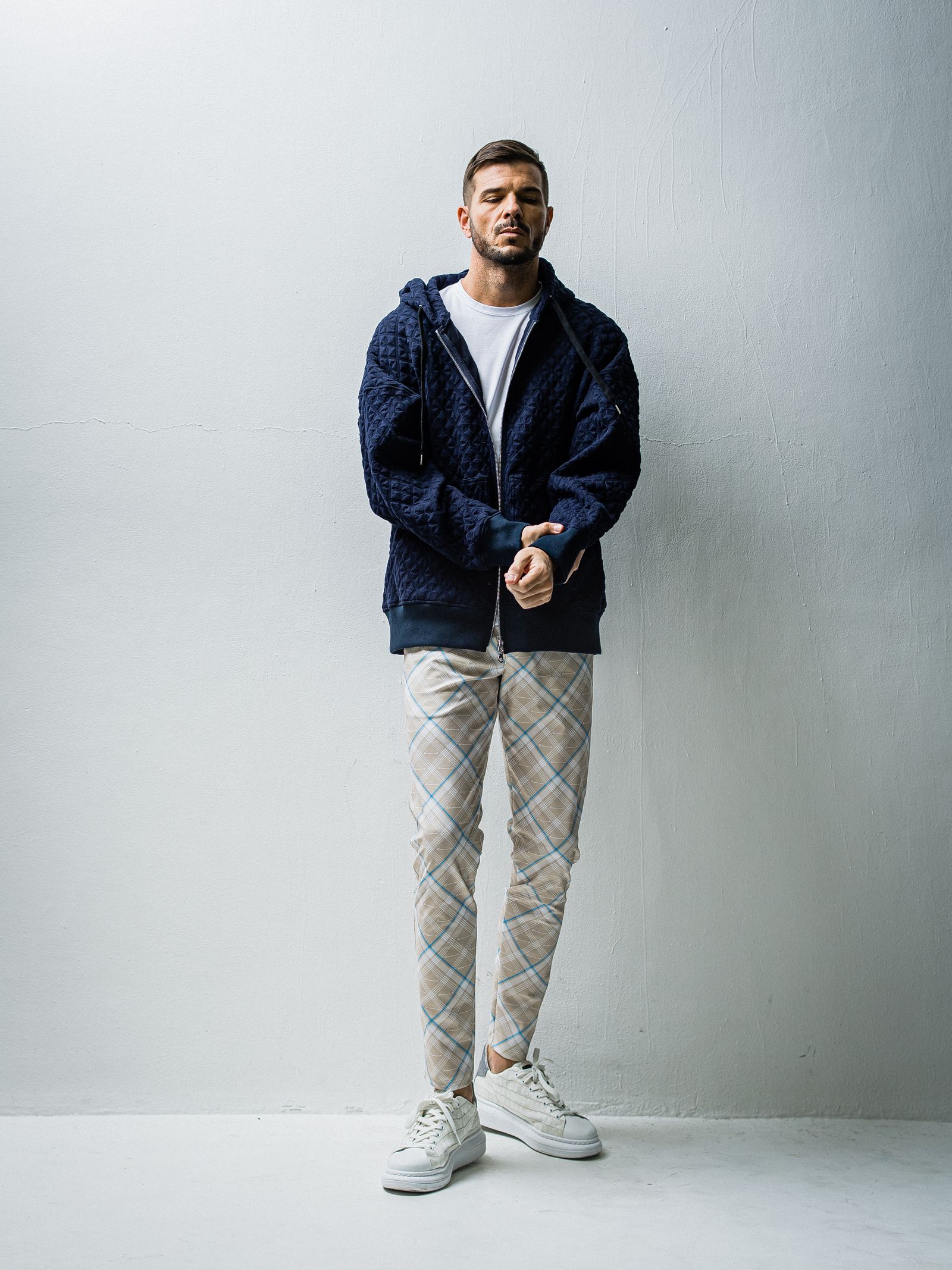 CHRIS EASY PANTS / RC27-ST-016 / チェックイージーパンツ / チェックベージュ