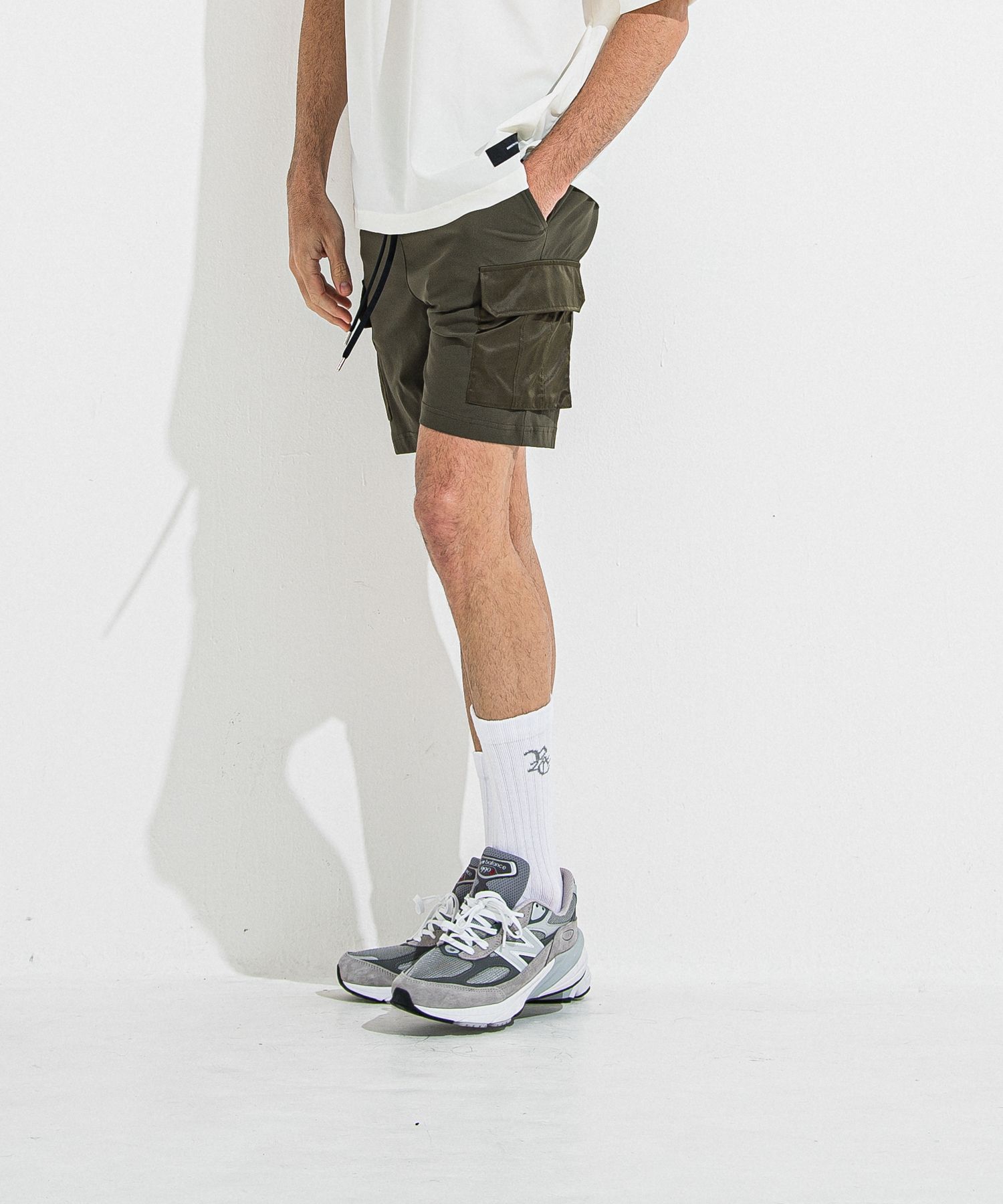 DARRELL CARGO SHORTS / RC36-HP-005 / ナイロンカーゴショーツ / カーキ