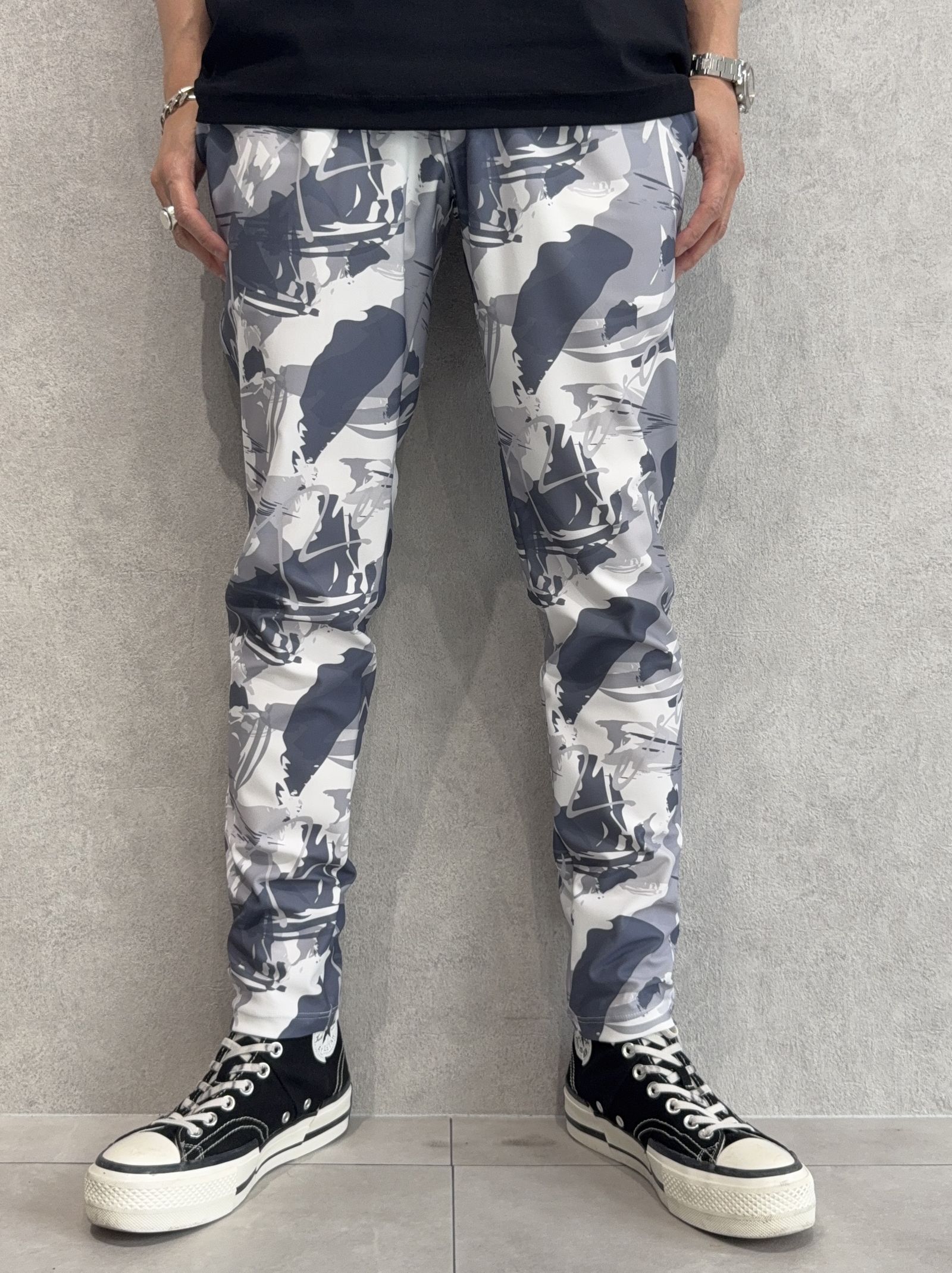 CHRIS EASY TUCK PANTS / RC29-ST-016T / カモ柄イージータックパンツ / グレーカモフラ