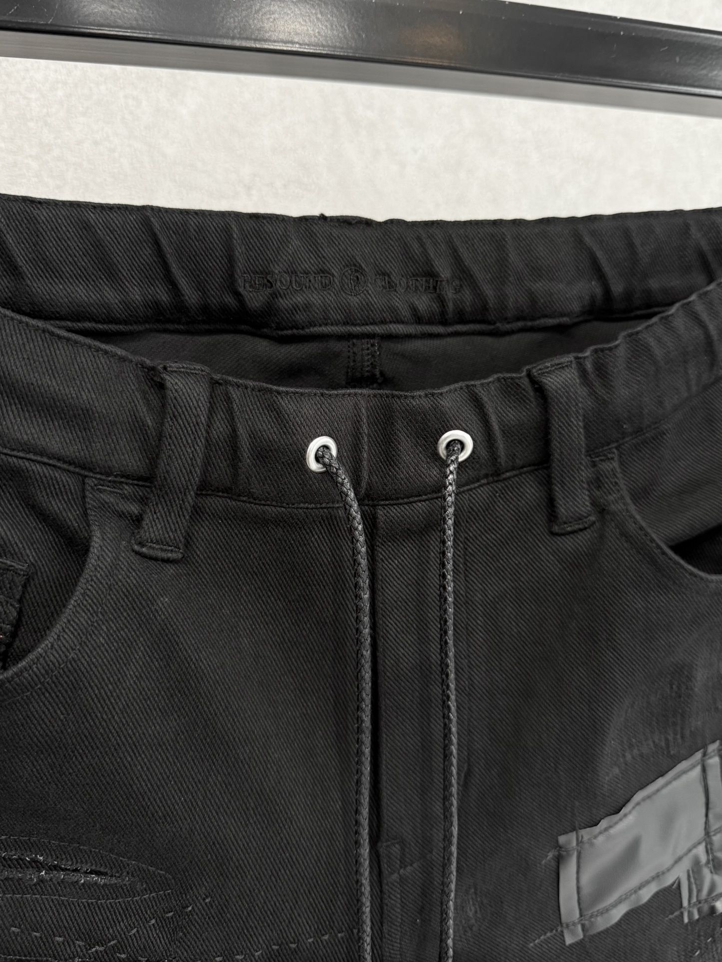 MICK DENIM JERSEY / BASIC-ST-020 / デニムジャージテーパードパンツ / ブラックリメイク