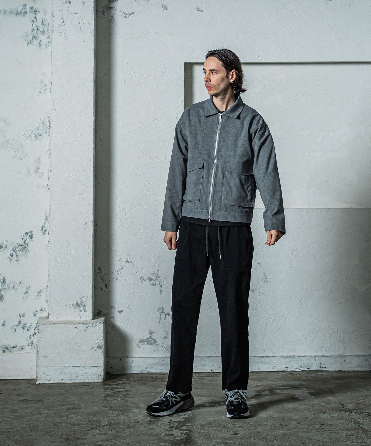 EX DENIM JERSEY WIDE PT / RC35-ST-016WTD / デニムジャージワイドパンツ / ブラック