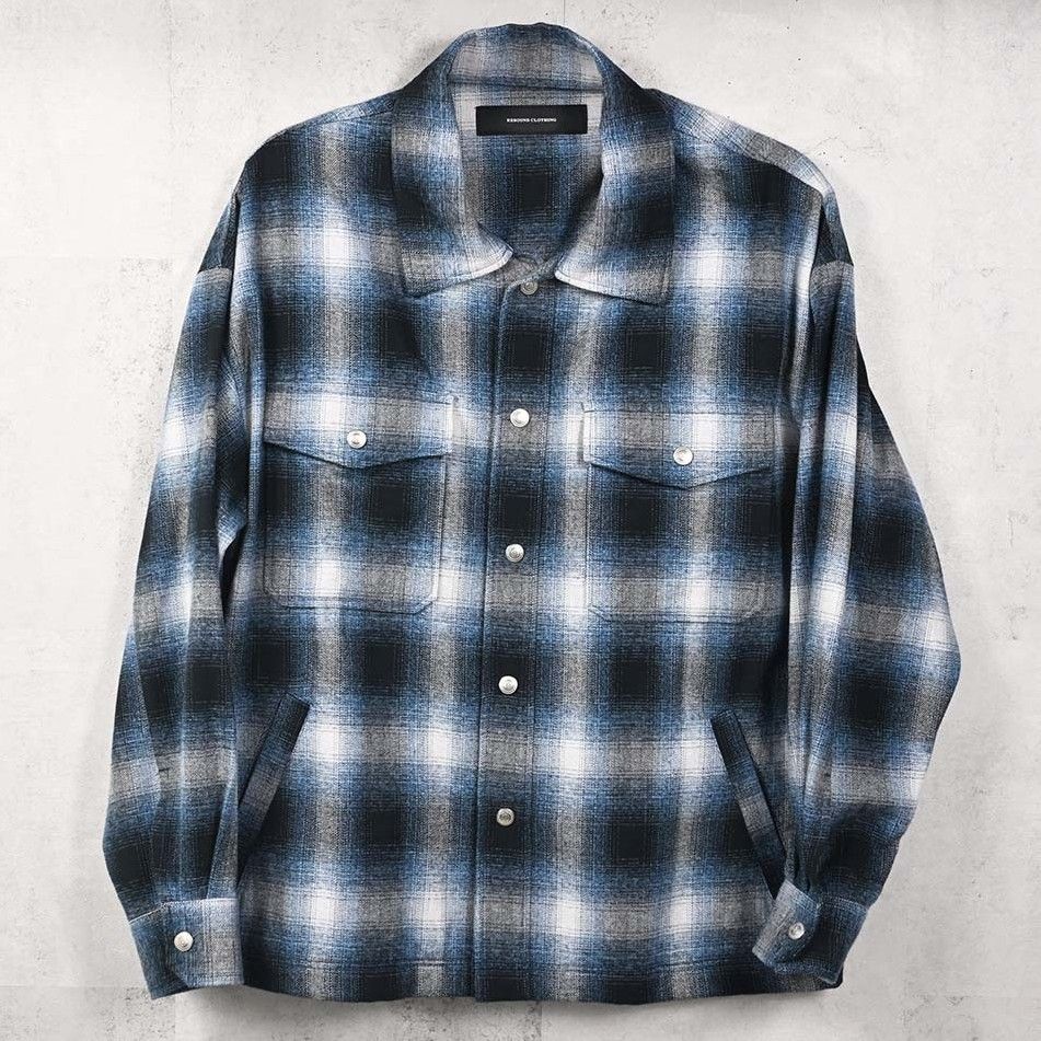 FLANNEL CHECK JK / RC38-JK-007 / フランネルチェックCPOジャケット / ブルー (10月中旬入荷予定)