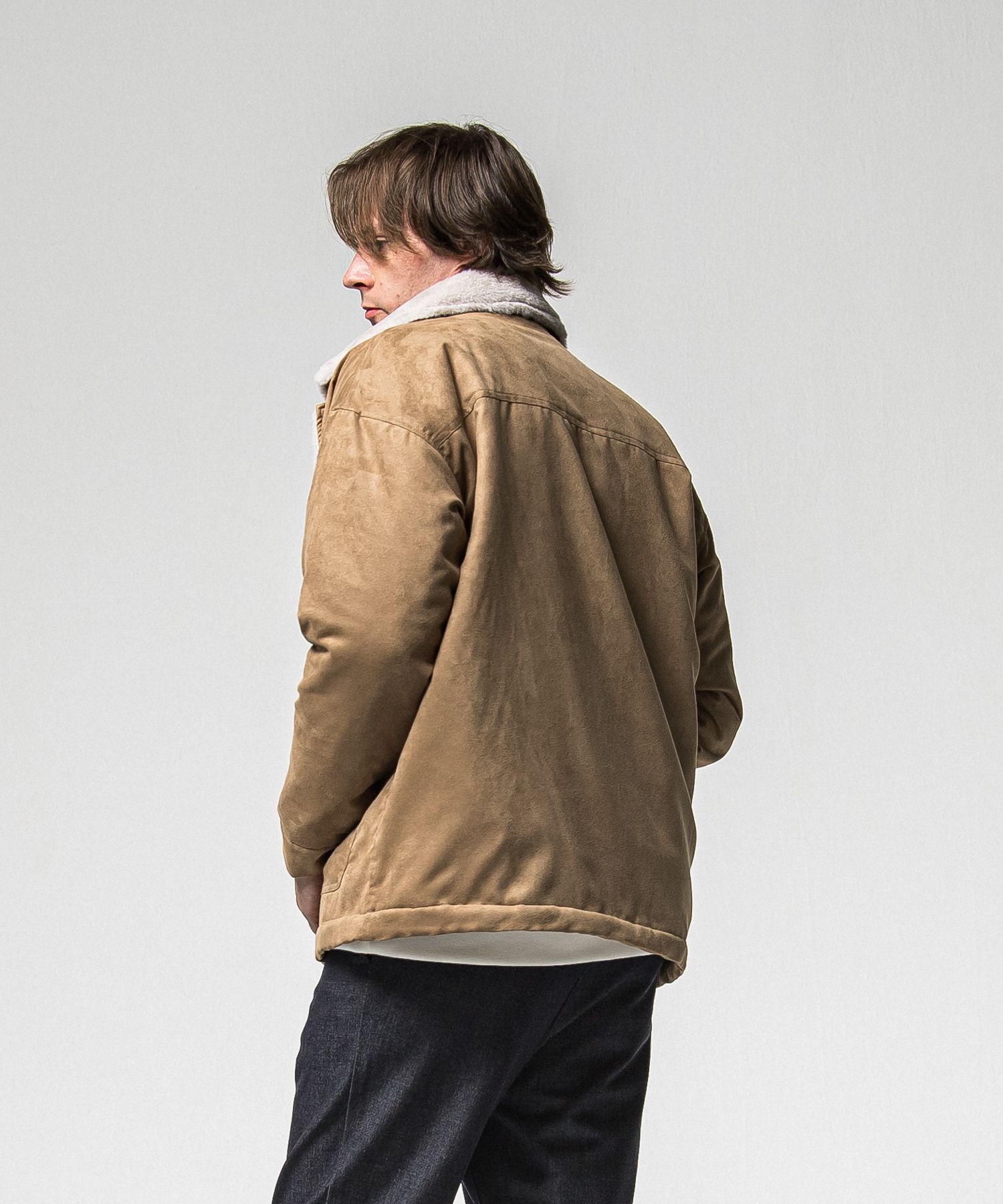 SUEDE FUR CAVER ALL / RC38-JK-003 / スエードファーカバーオール / ブラウン (11月中旬入荷予定)