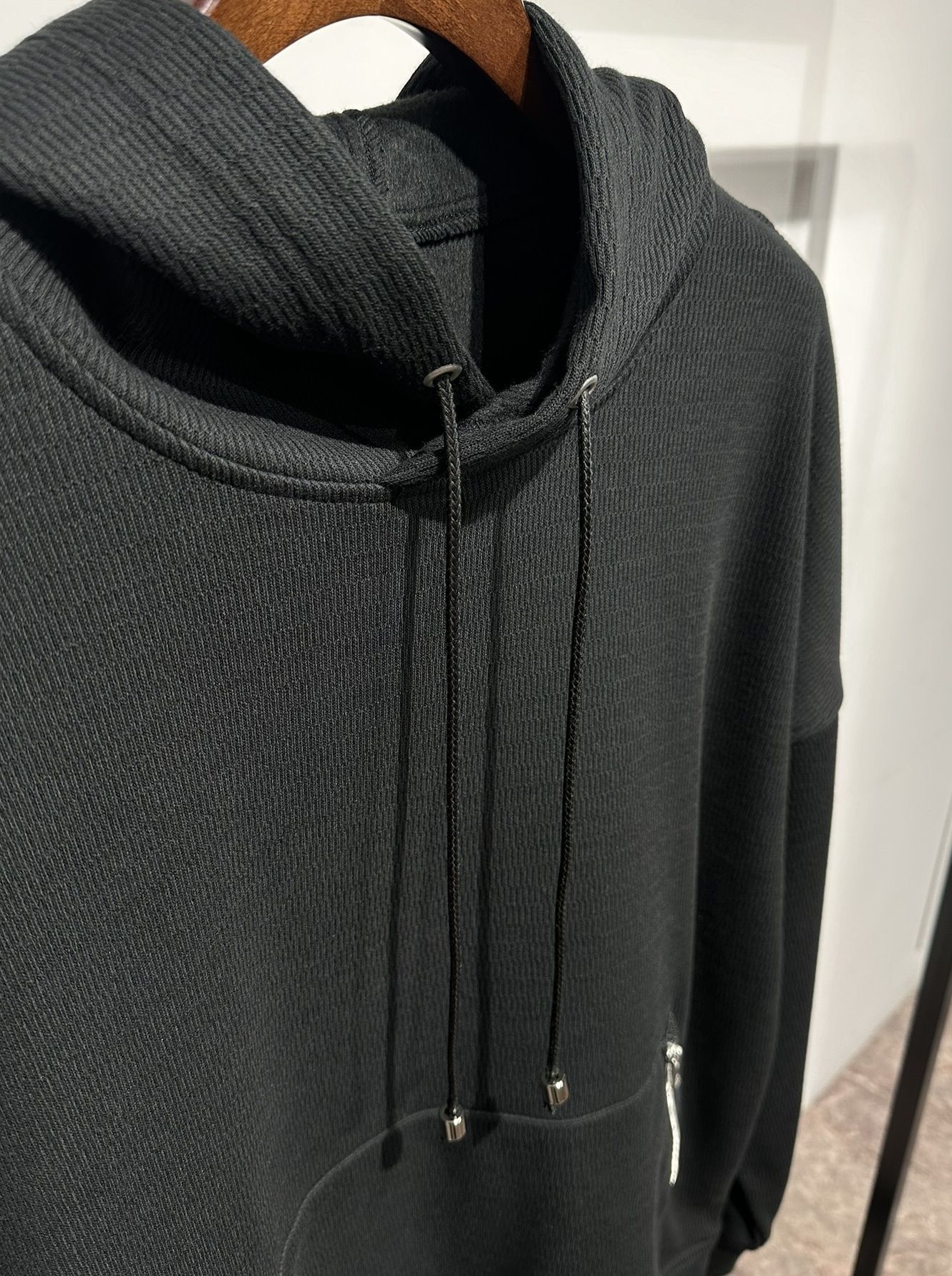 SHAGGY FLEECE THERMAL PULLOVER HOODIE / RC34-C-003 / 裏起毛サーマルパーカー / ブラック